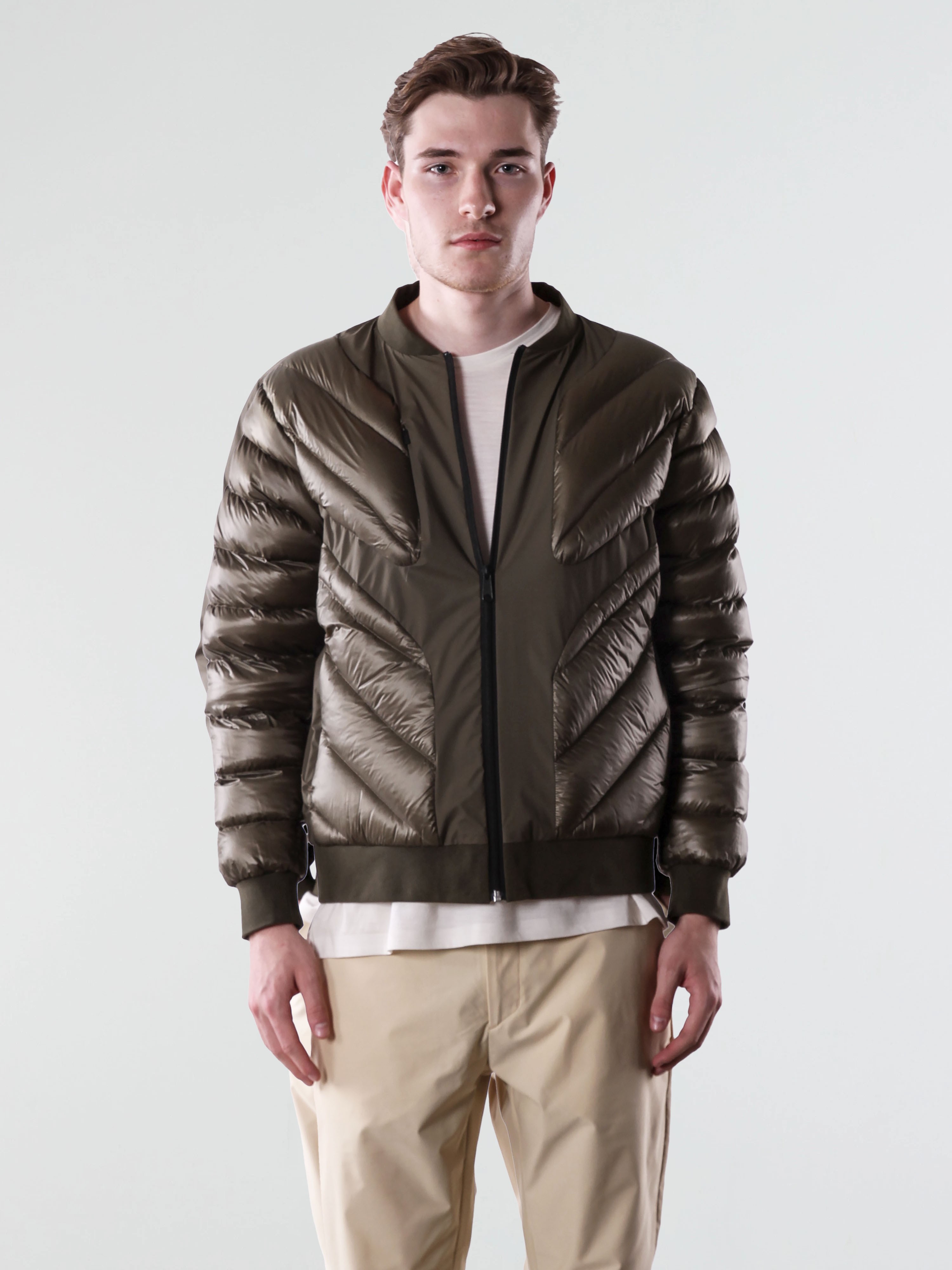 DOUBLE FACE DOWN BOMBER JACKET