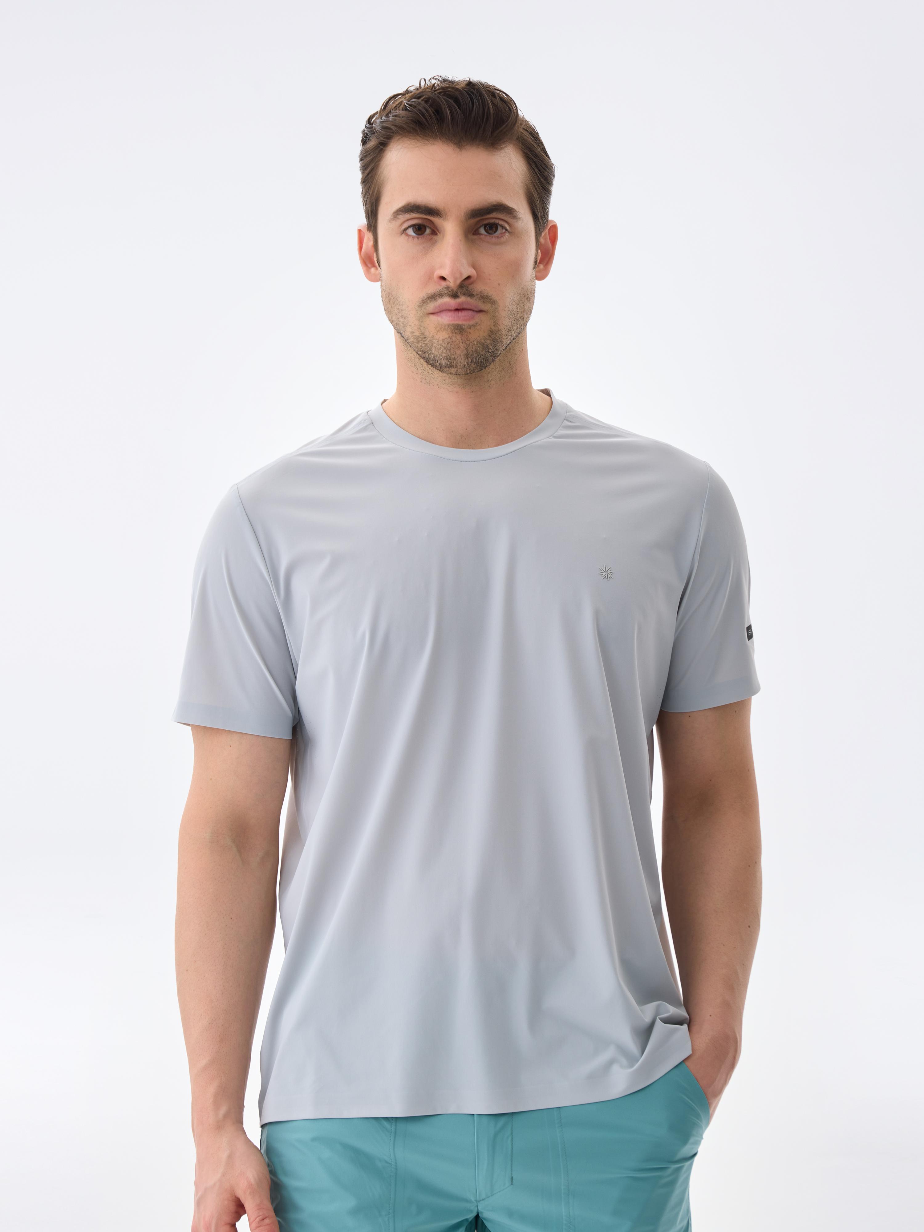 SUPER CREW KISA KOLLU TİŞÖRT - LIGHT GREY