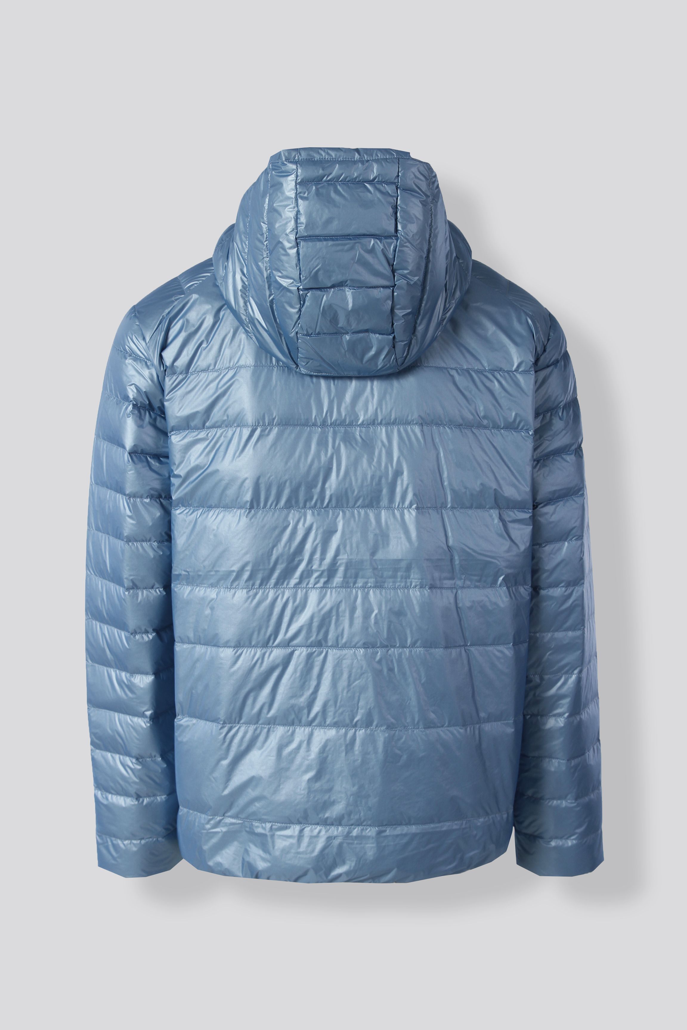 HOODED BOLD DOWN JACKET - AZURE BLUE