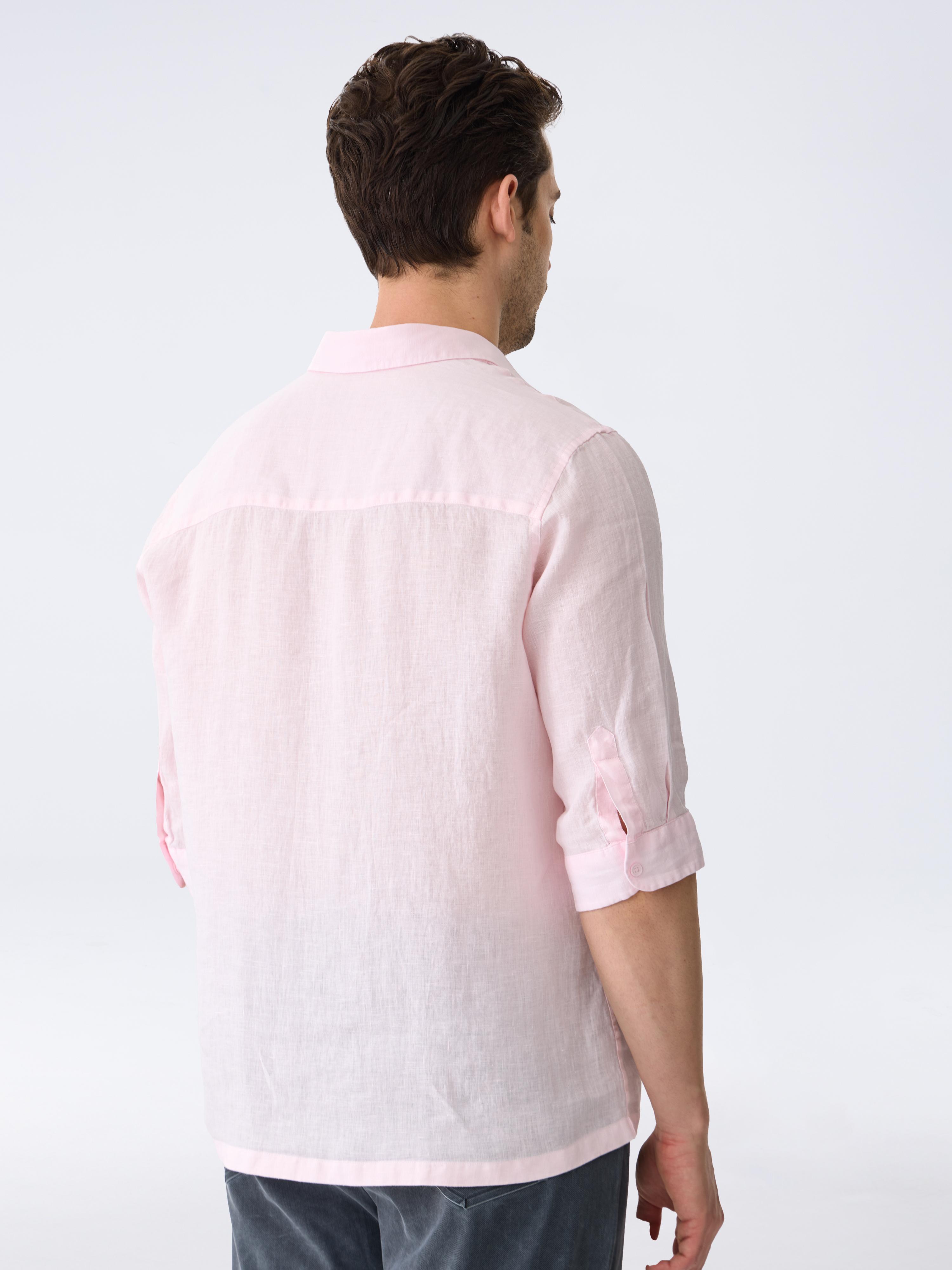 THE LINEN SHIRT 3/4 - PINK SALT