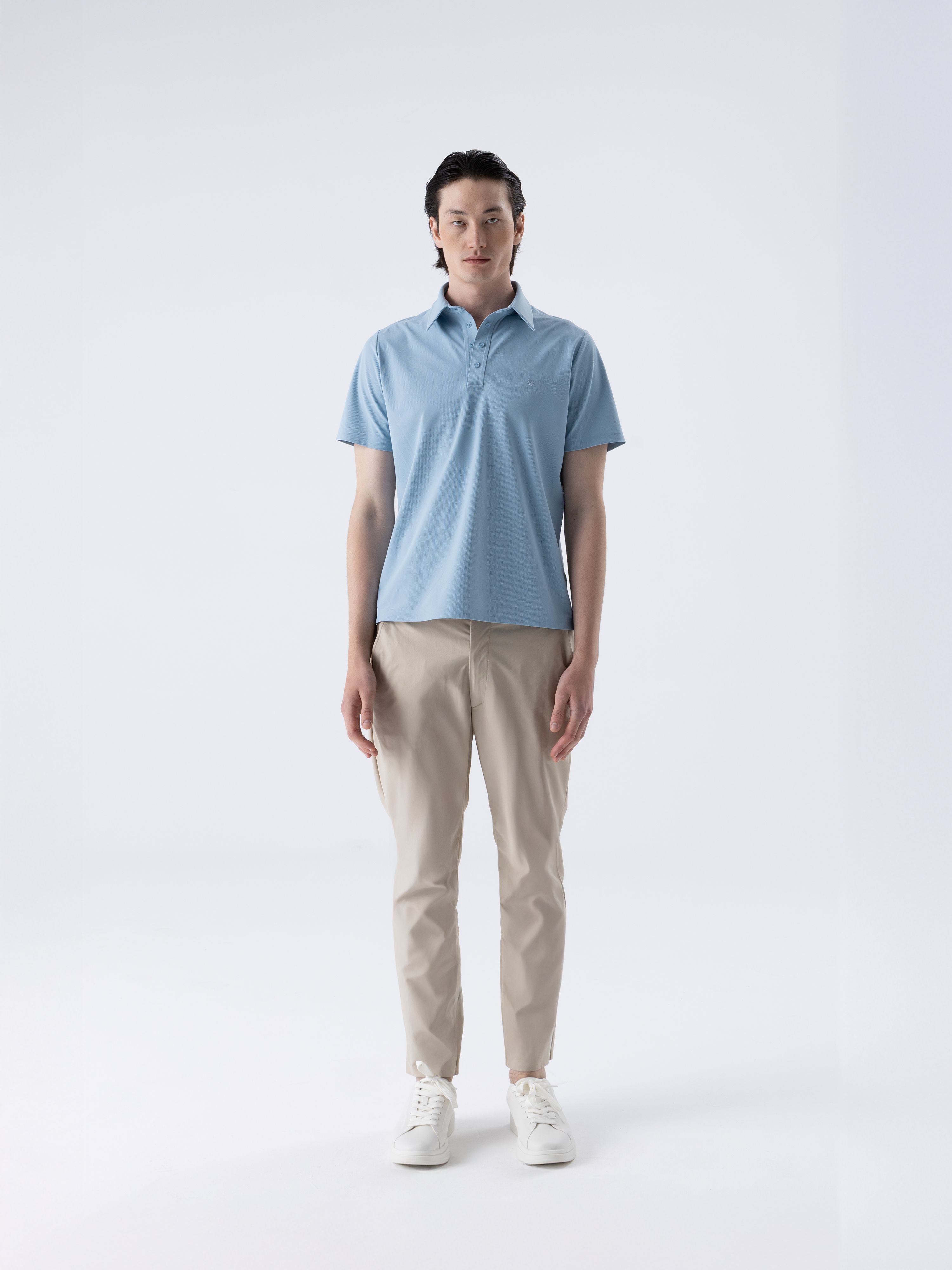 COMFORT PIQUE POLO YAKA - BABY BLUE
