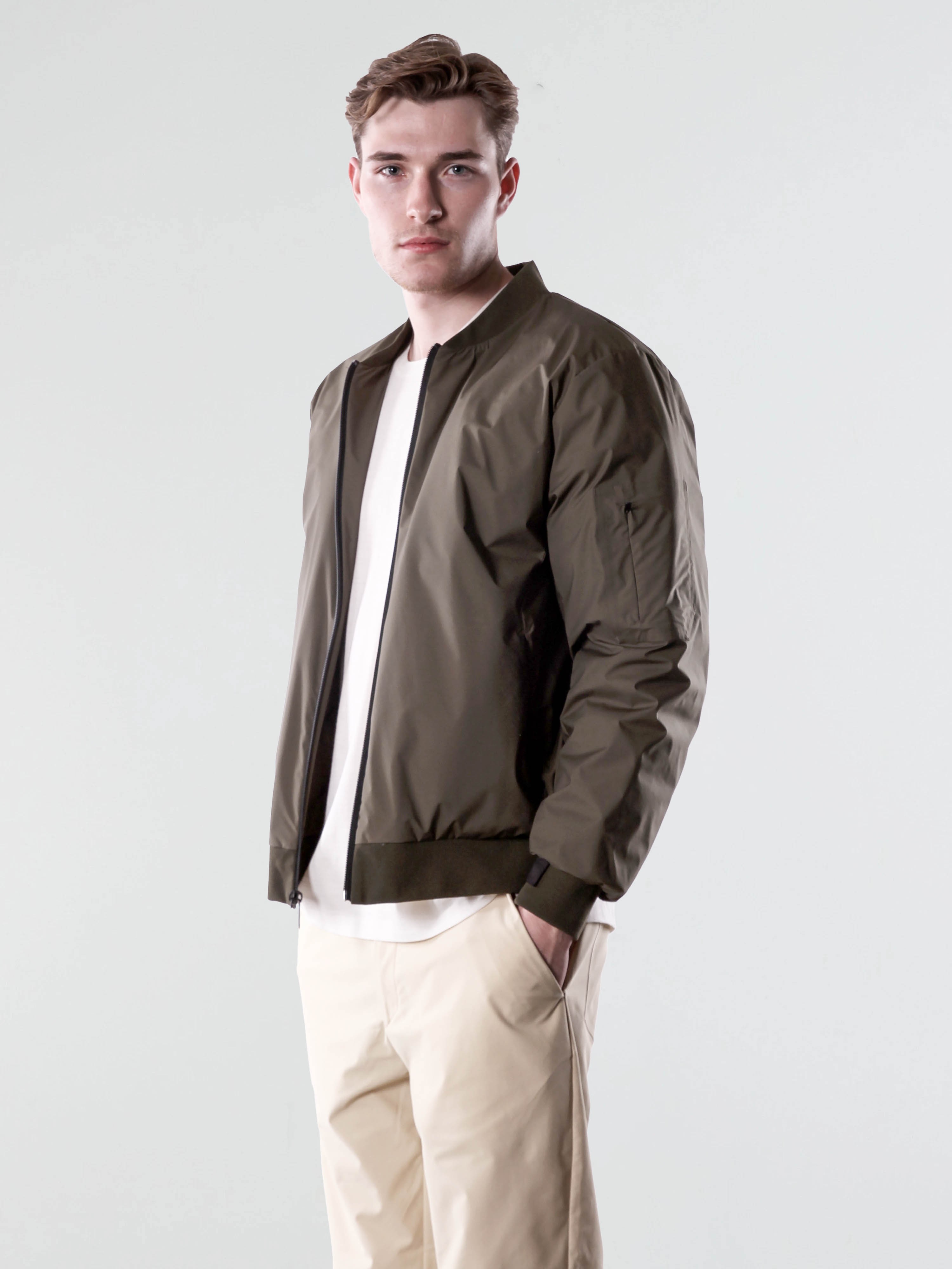 DOUBLE FACE DOWN BOMBER JACKET