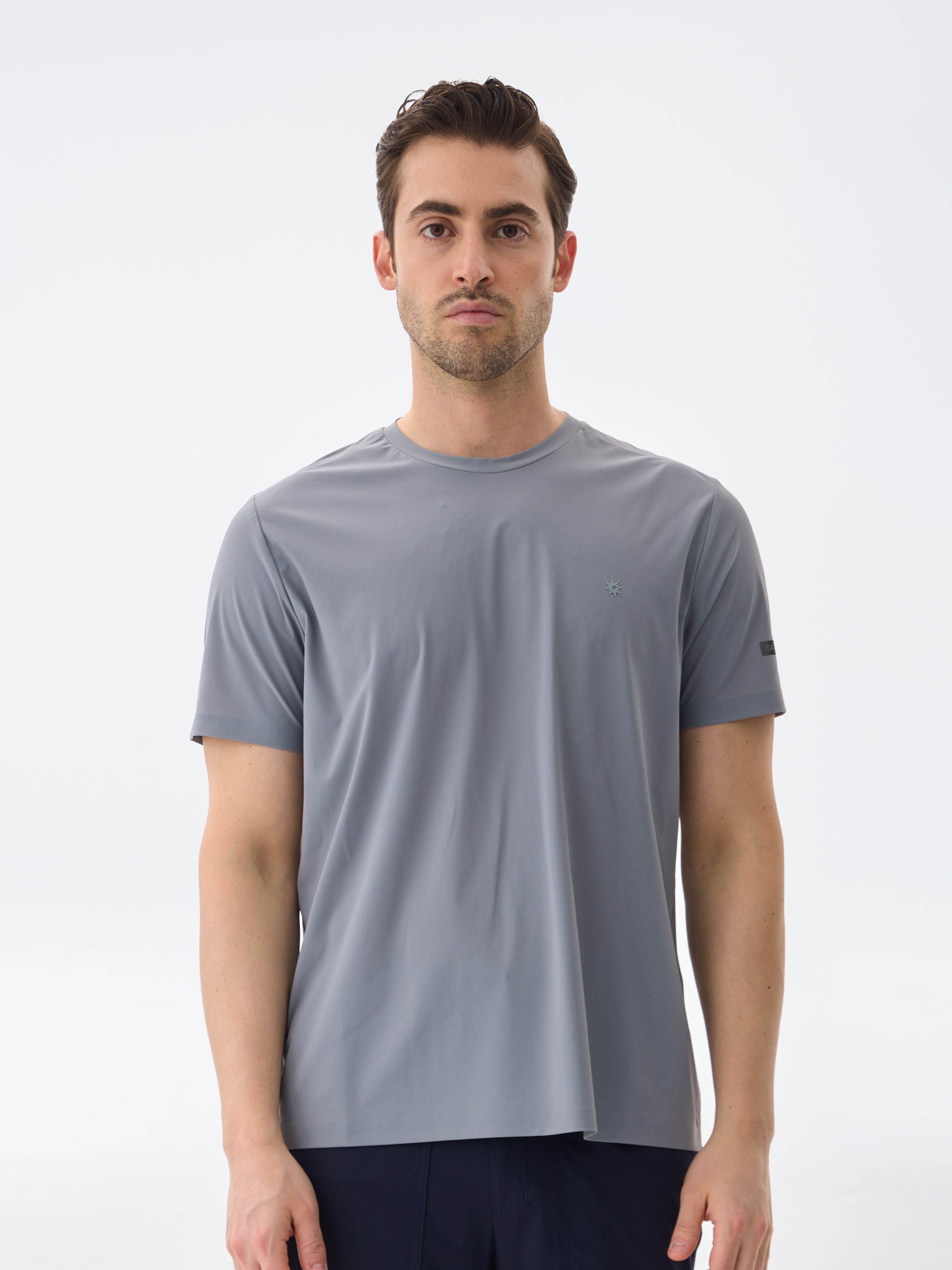 SUPER CREW KISA KOLLU TİŞÖRT - GREY