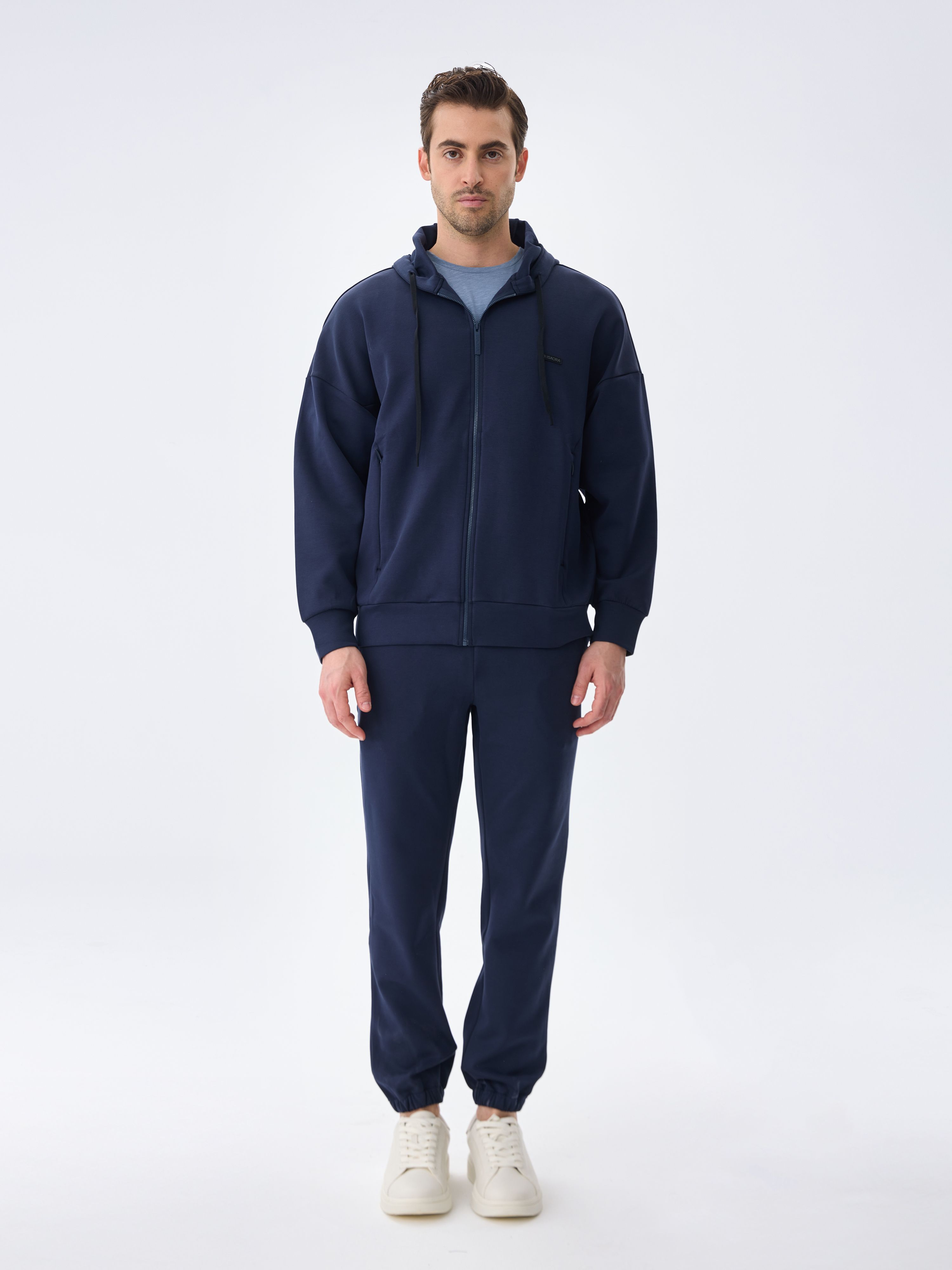 GIZA COTTON SWEAT - NAVY