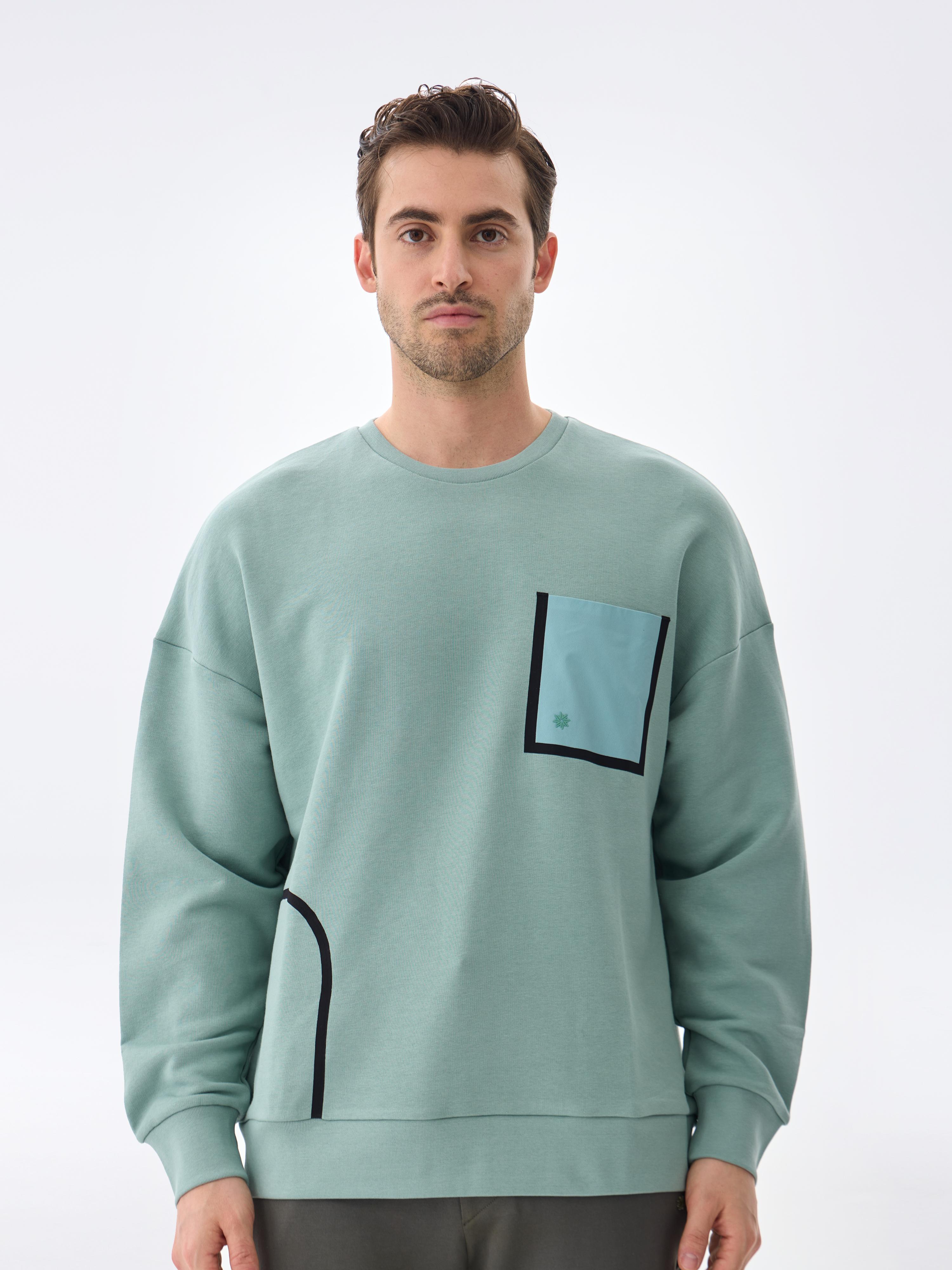 PERFORMANCE COTTON SWEAT - PALM GREEN