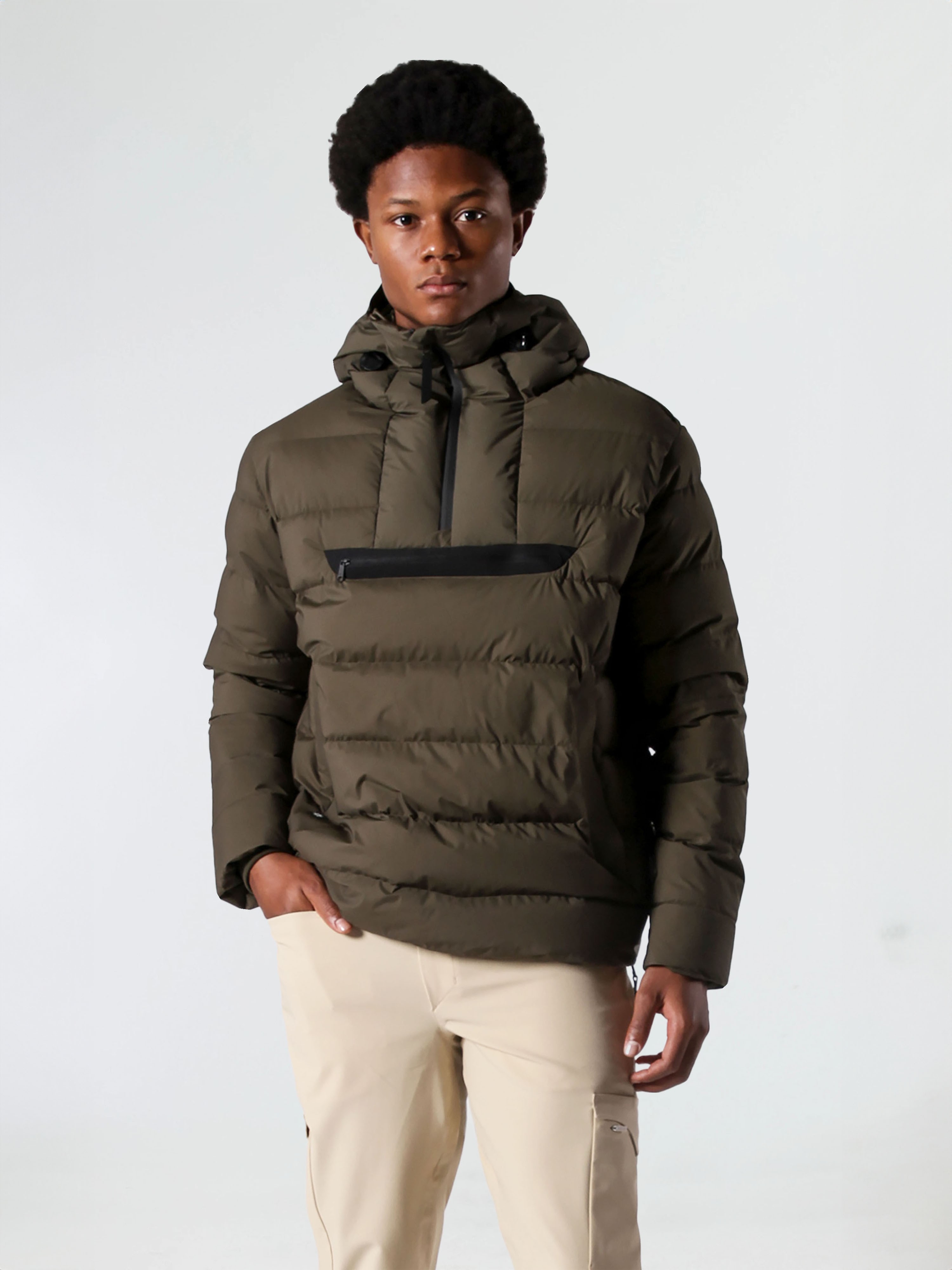 HALF ZIP VOYAGER DOWN JACKET