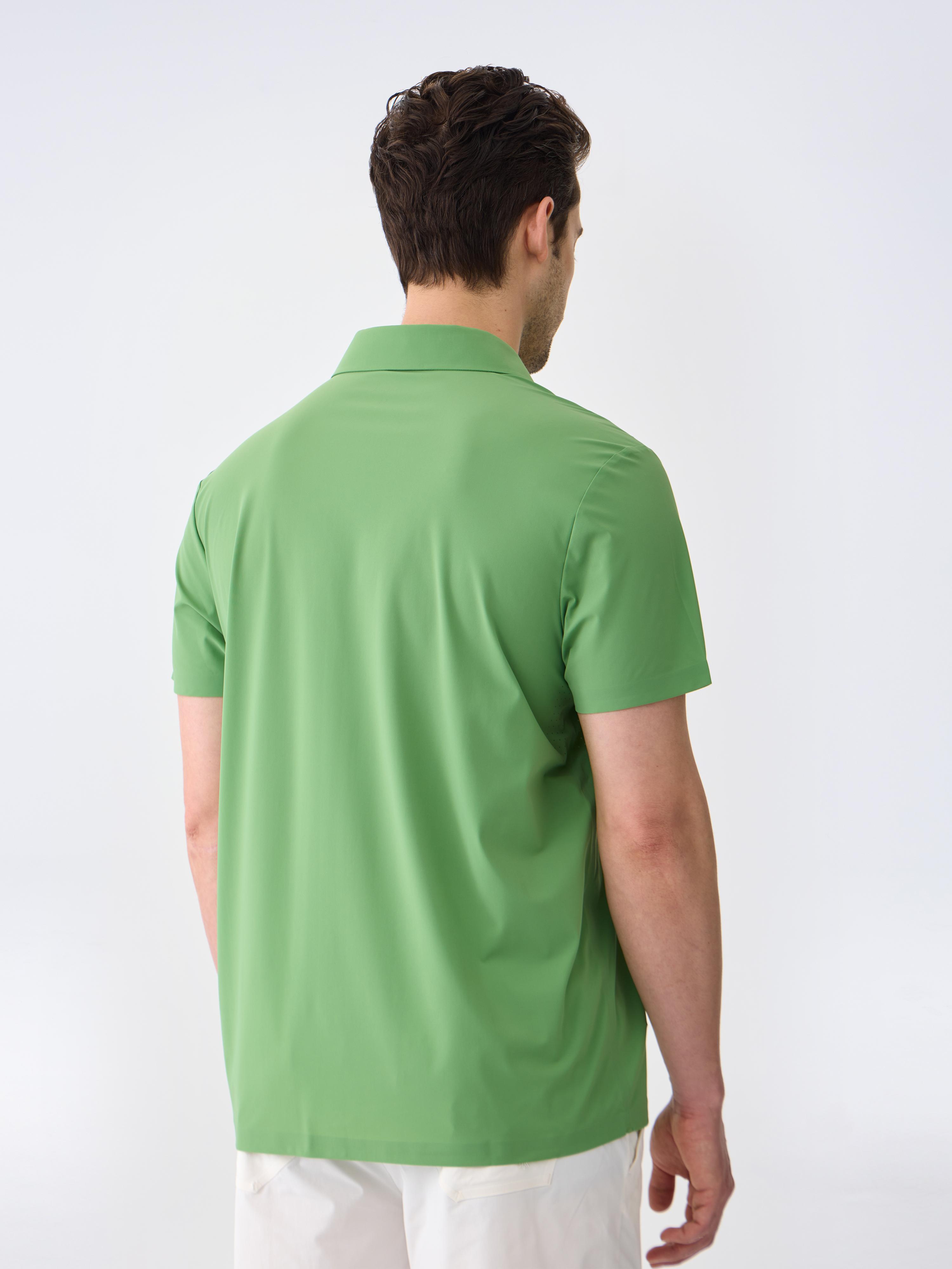 AIRY POLO - Lichen green