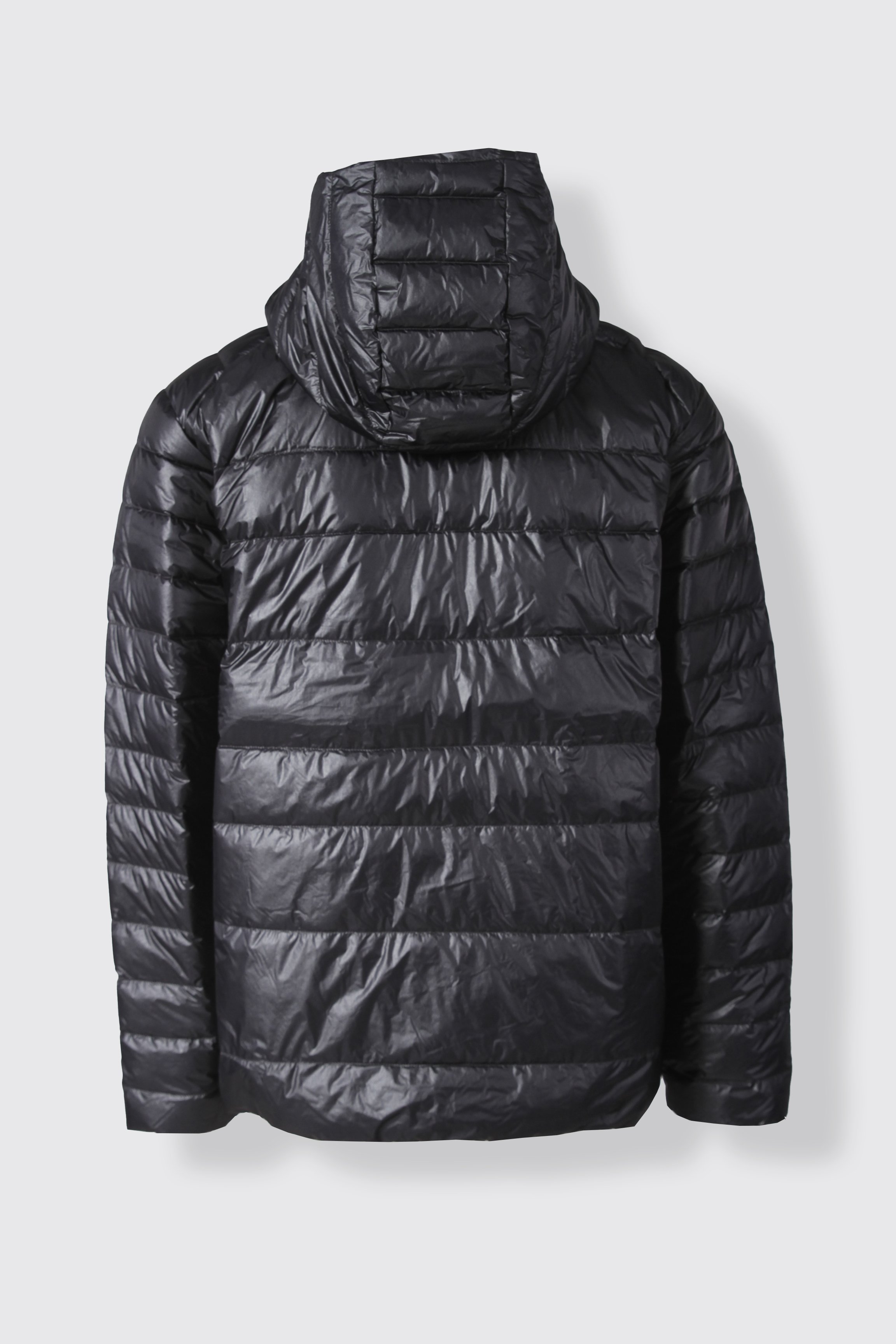 HOODED BOLD DOWN JACKET - NAVY