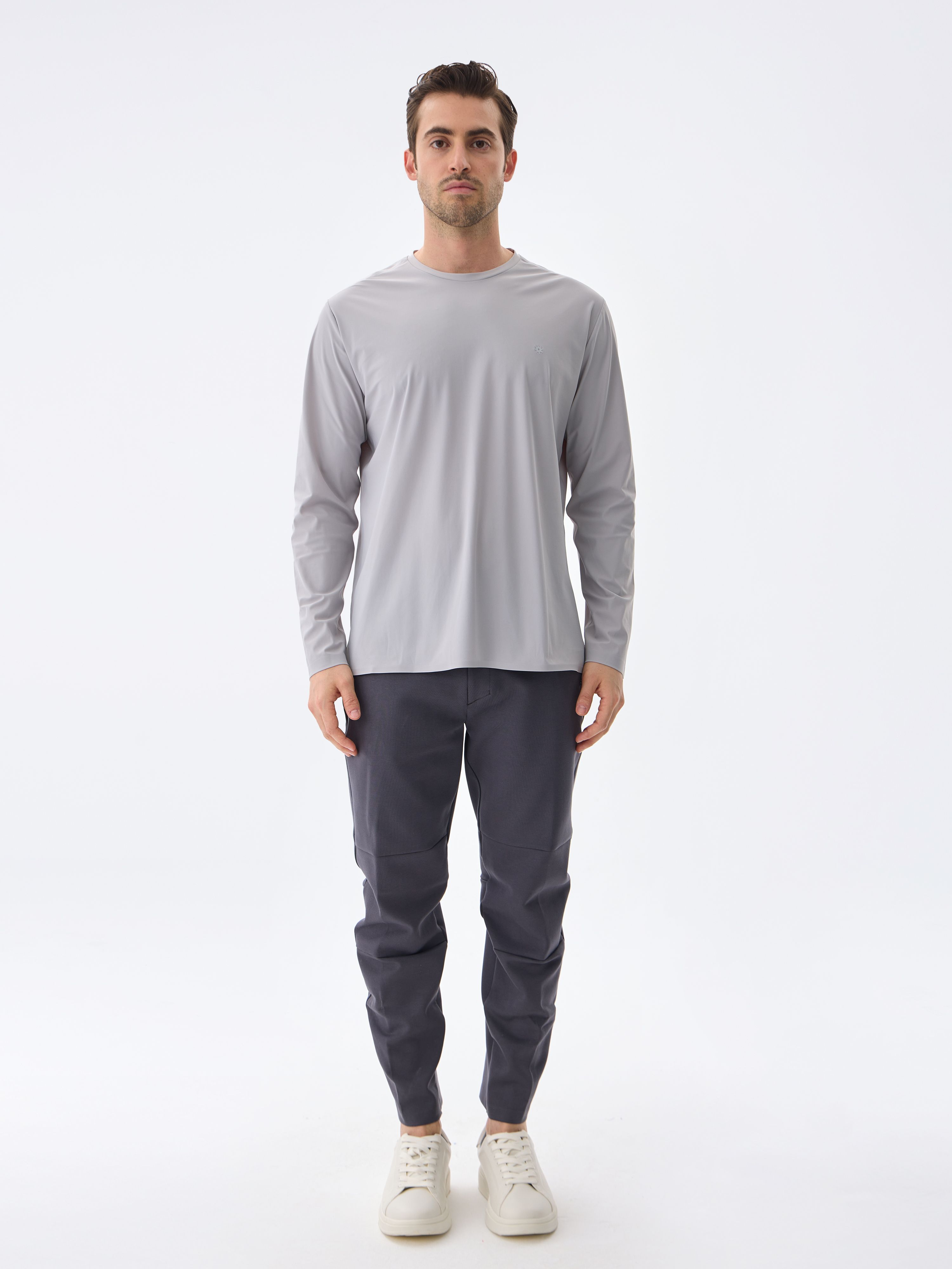 SUPER CREW UZUN KOLLU TİŞÖRT - ULTIMATE GREY