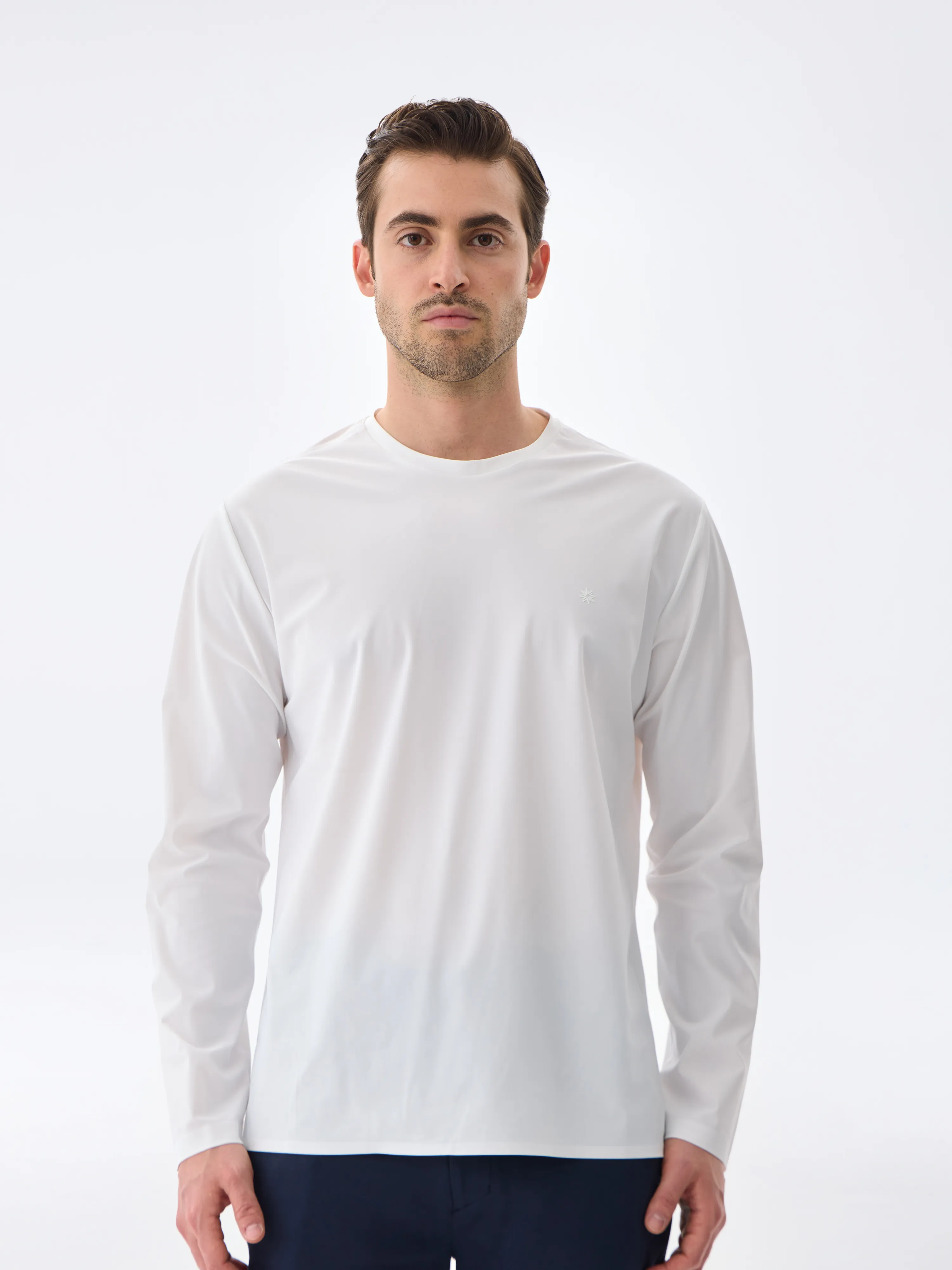 SUPER CREW LS T-SHIRT - SUBTLE WHITE