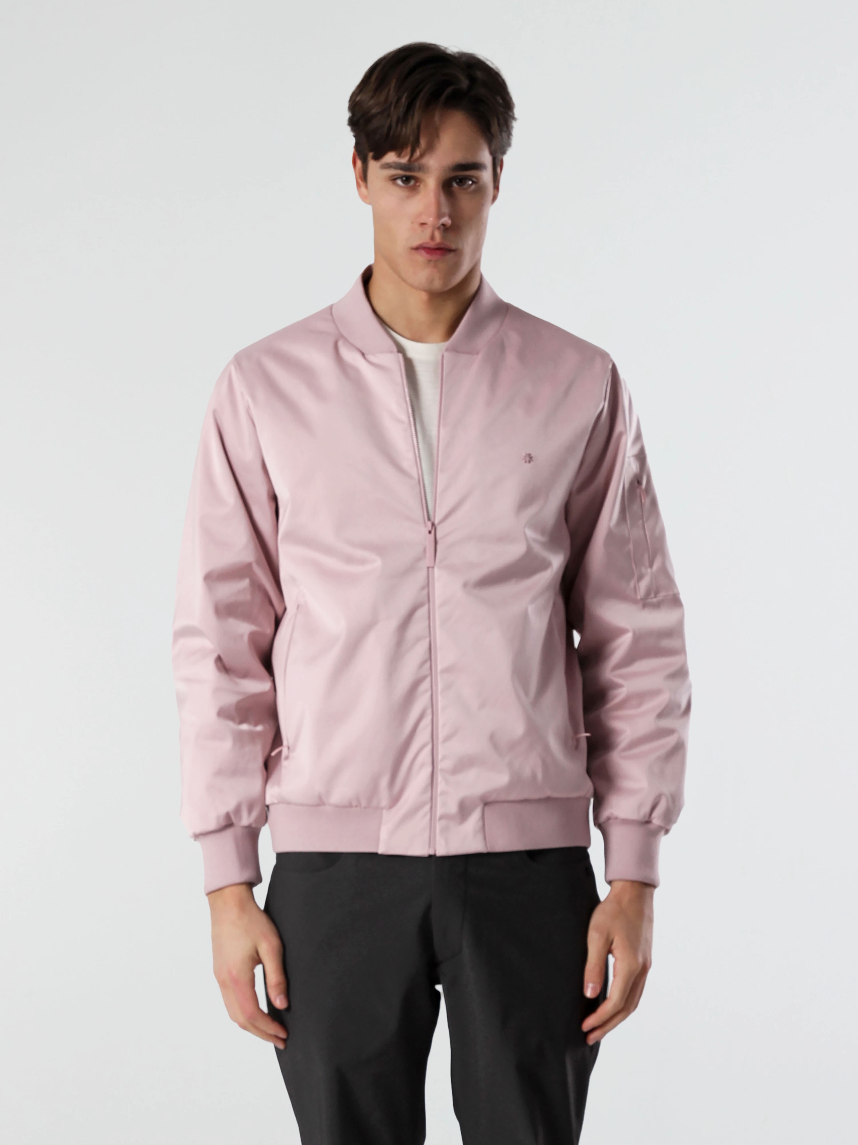 SATIN BOMBER - LILAC