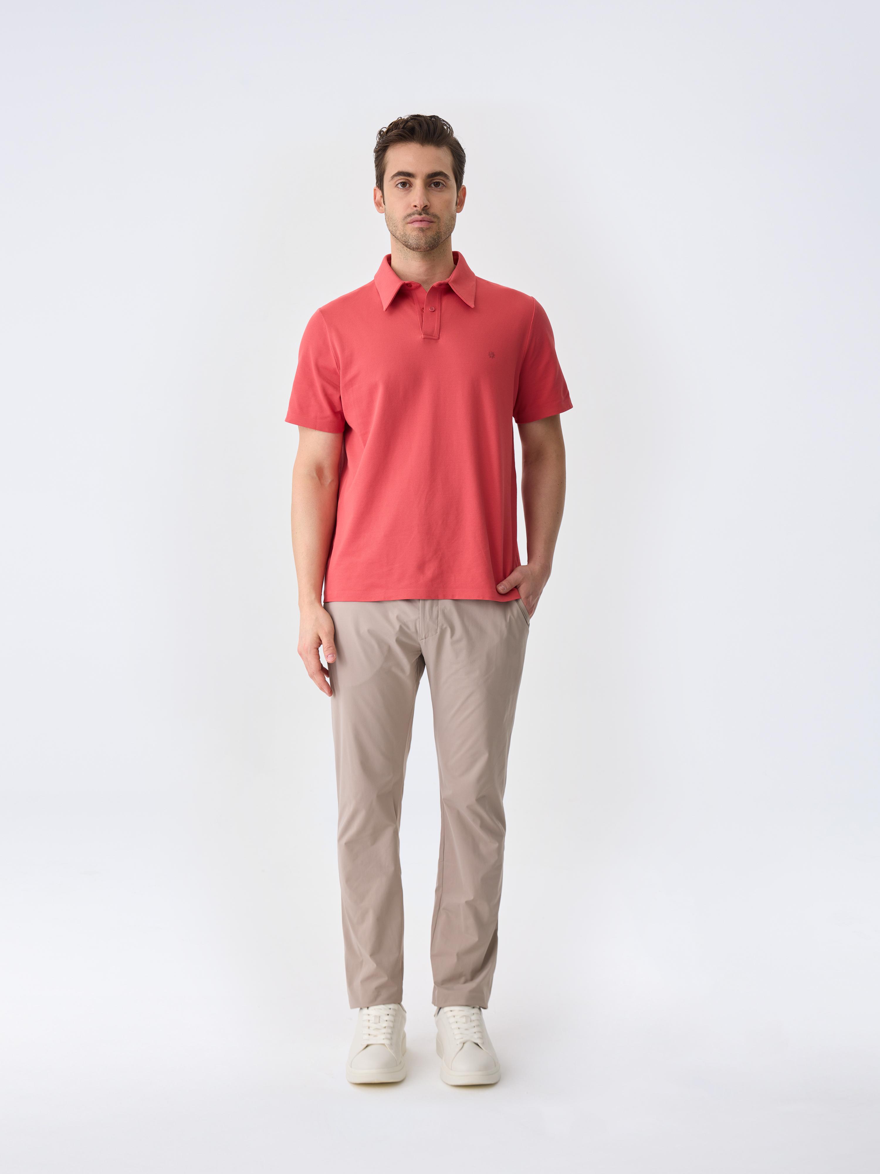 ALL DAY POLO - POWDER RED