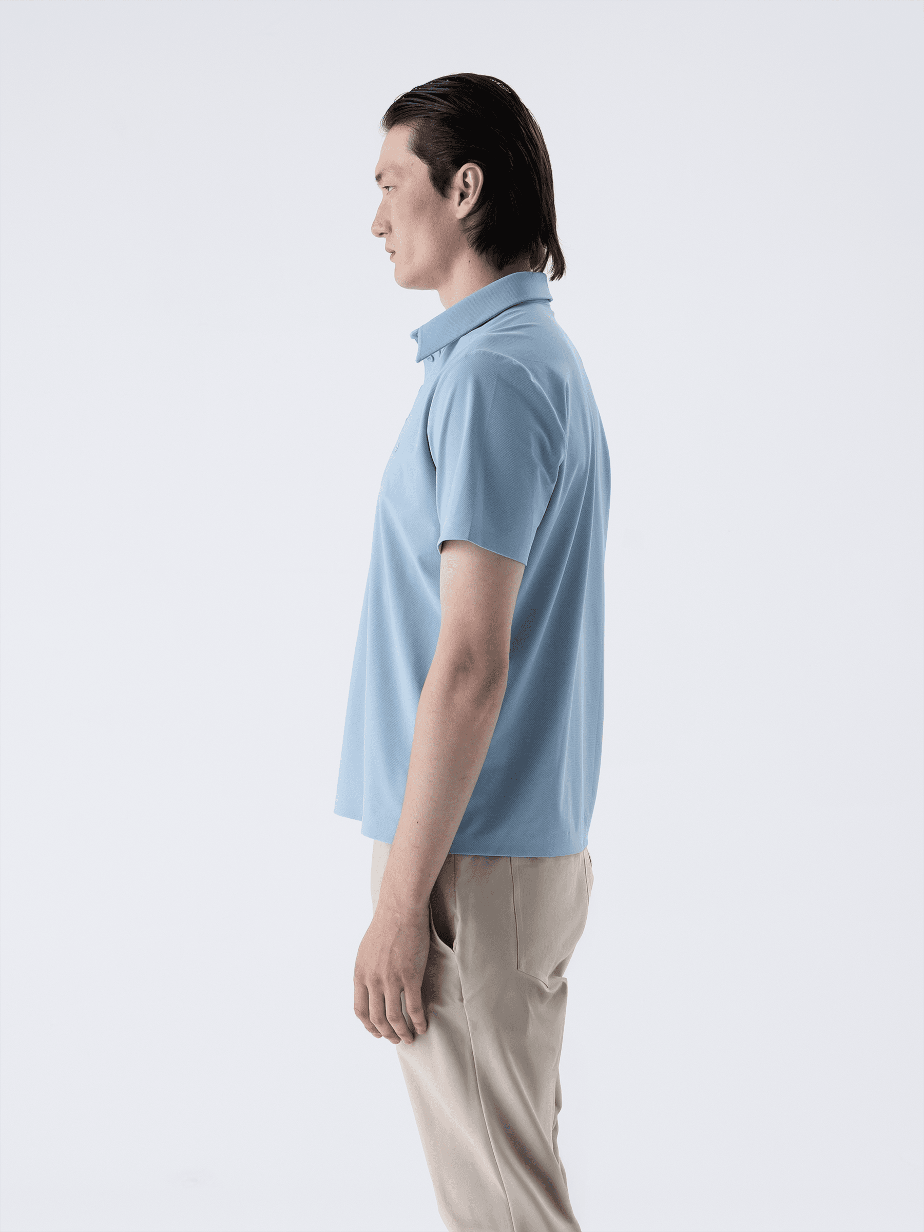 COMFORT PIQUE POLO YAKA - BABY BLUE