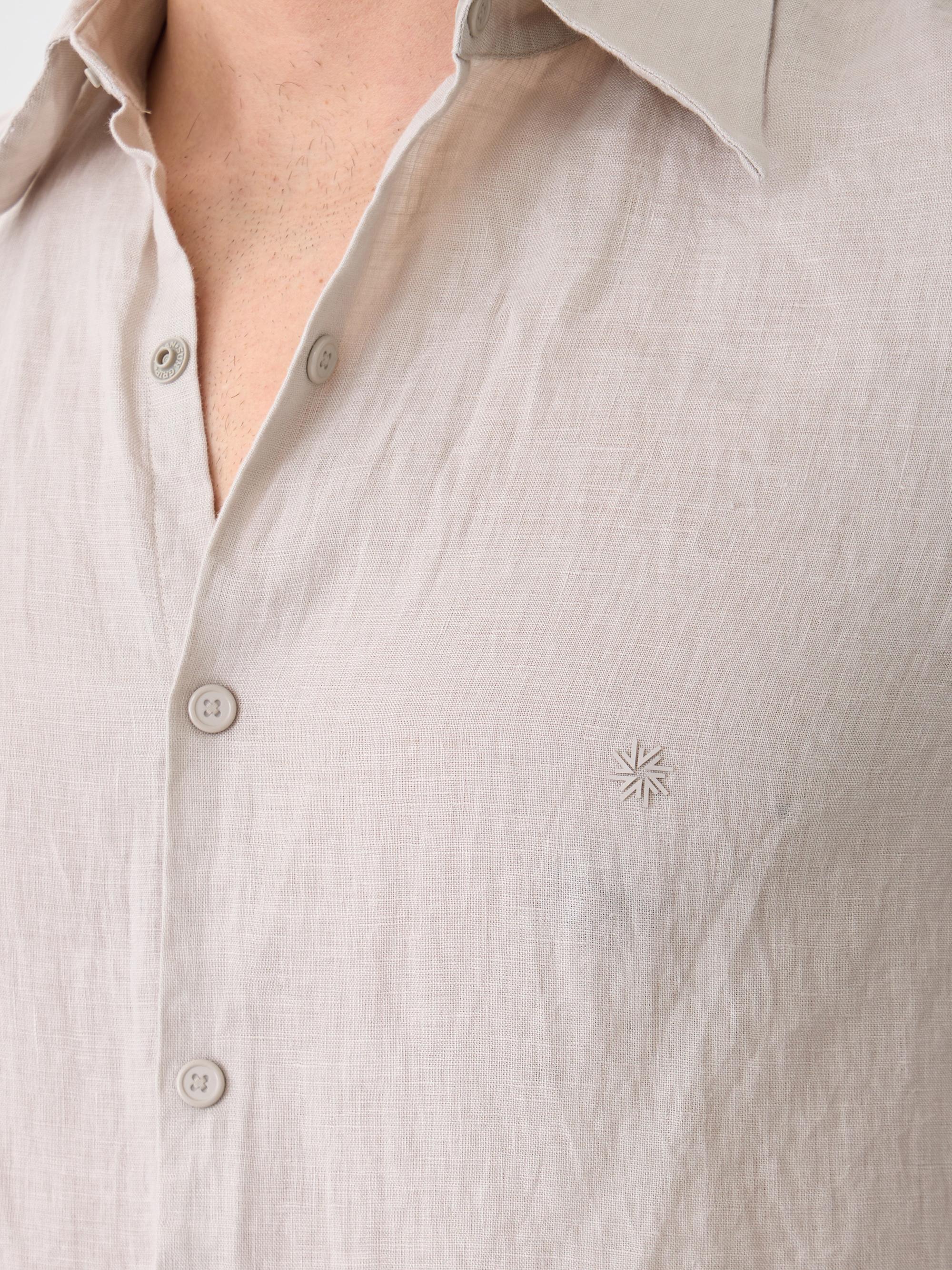 THE LINEN SHIRT 3/4 - BEIGE