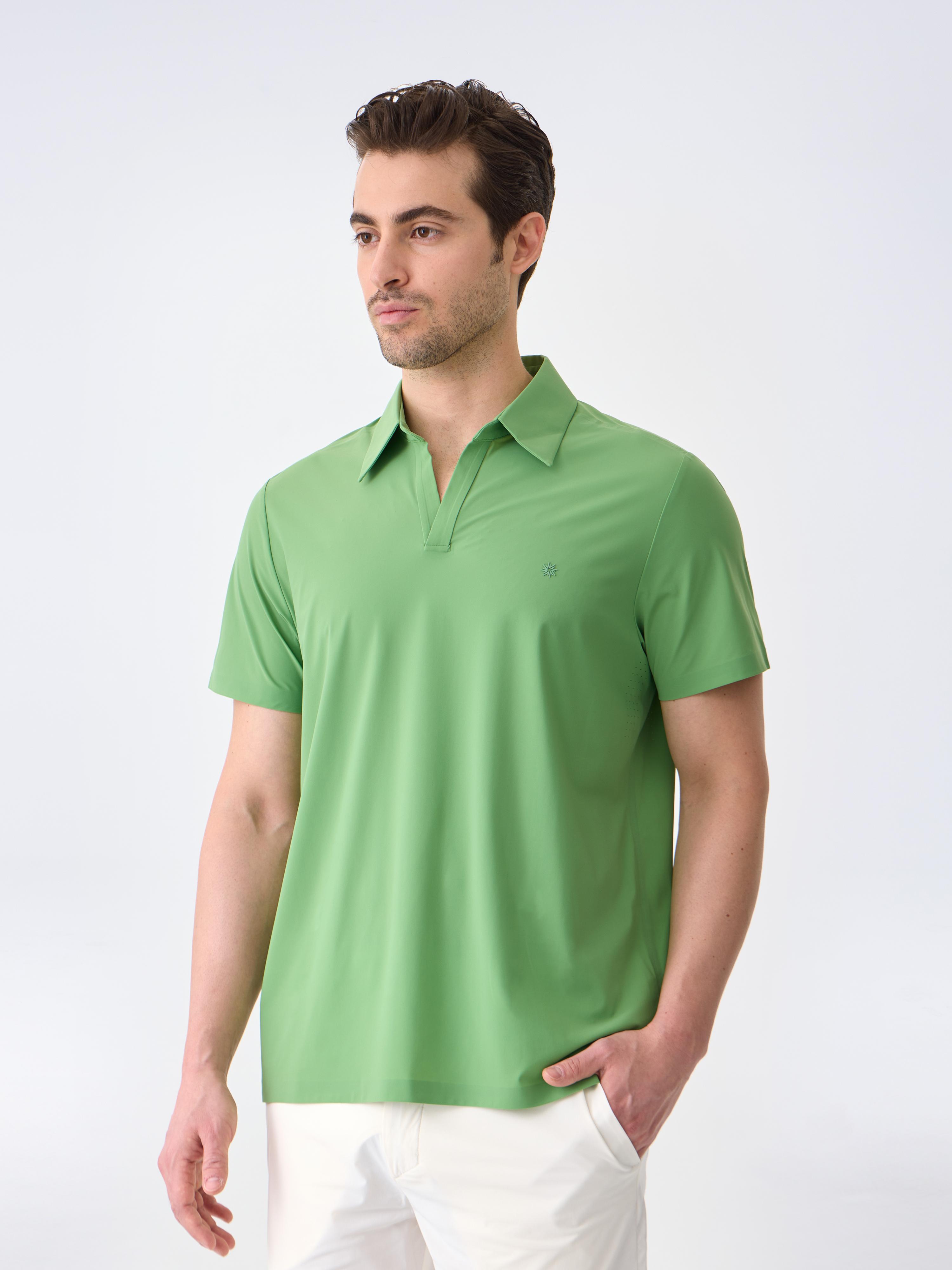 AIRY POLO - Lichen green