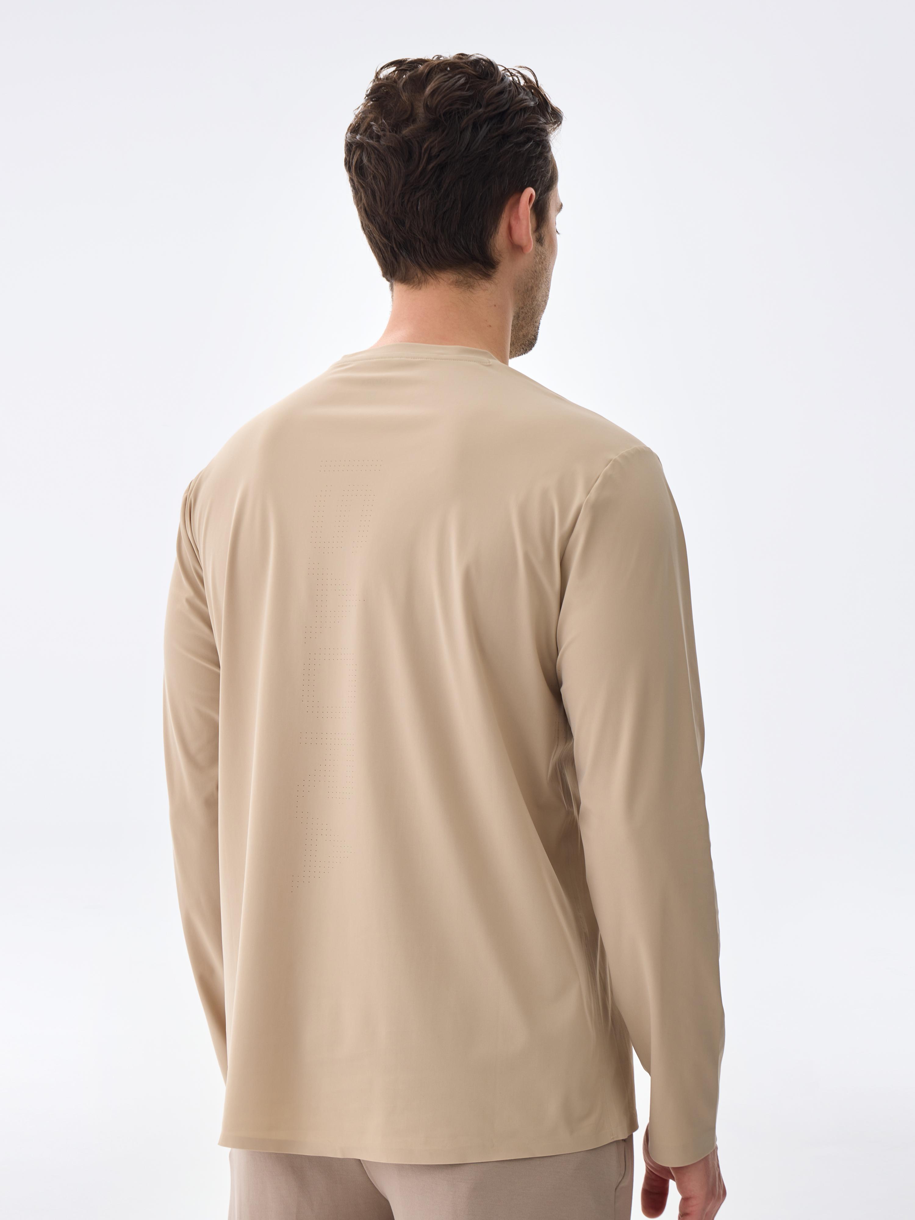 SUPER CREW UZUN KOLLU TİŞÖRT - BEIGE