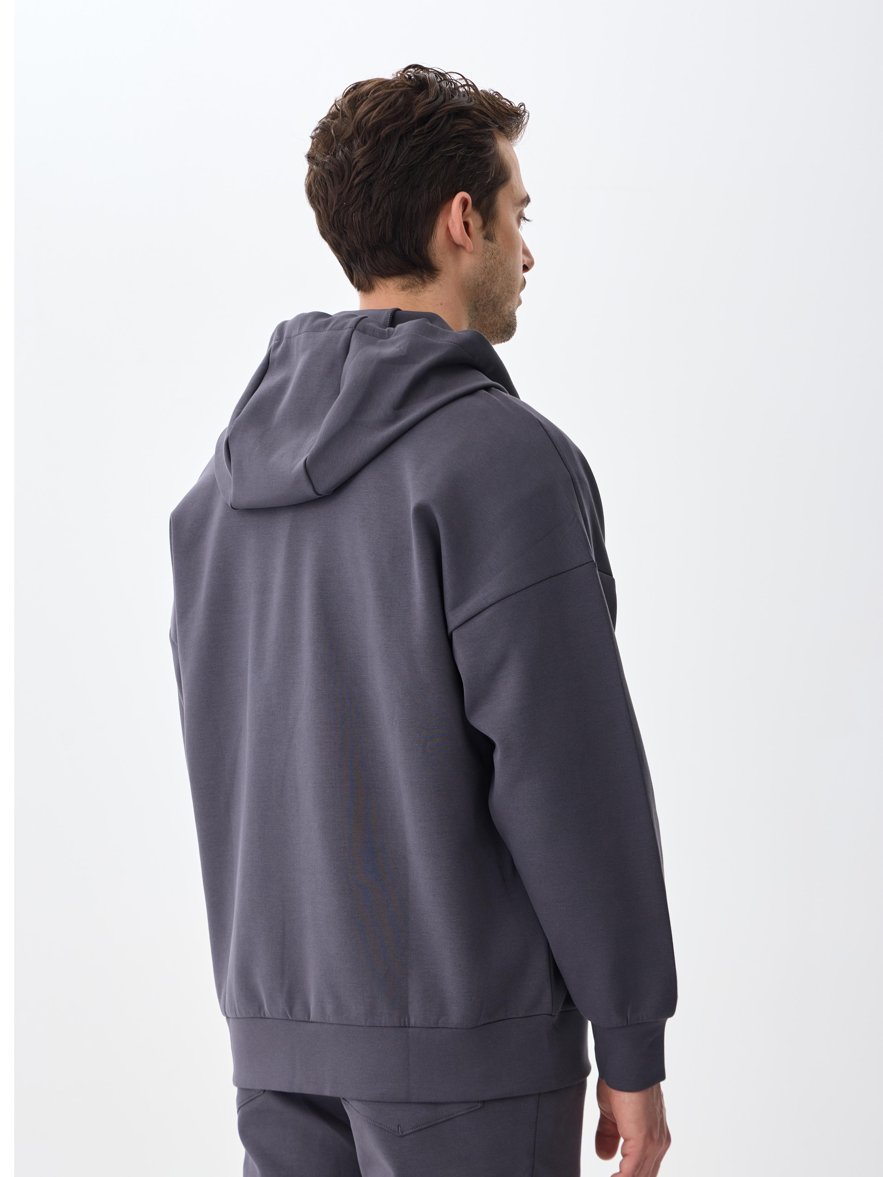 GIZA COTTON SWEAT - DARK GREY