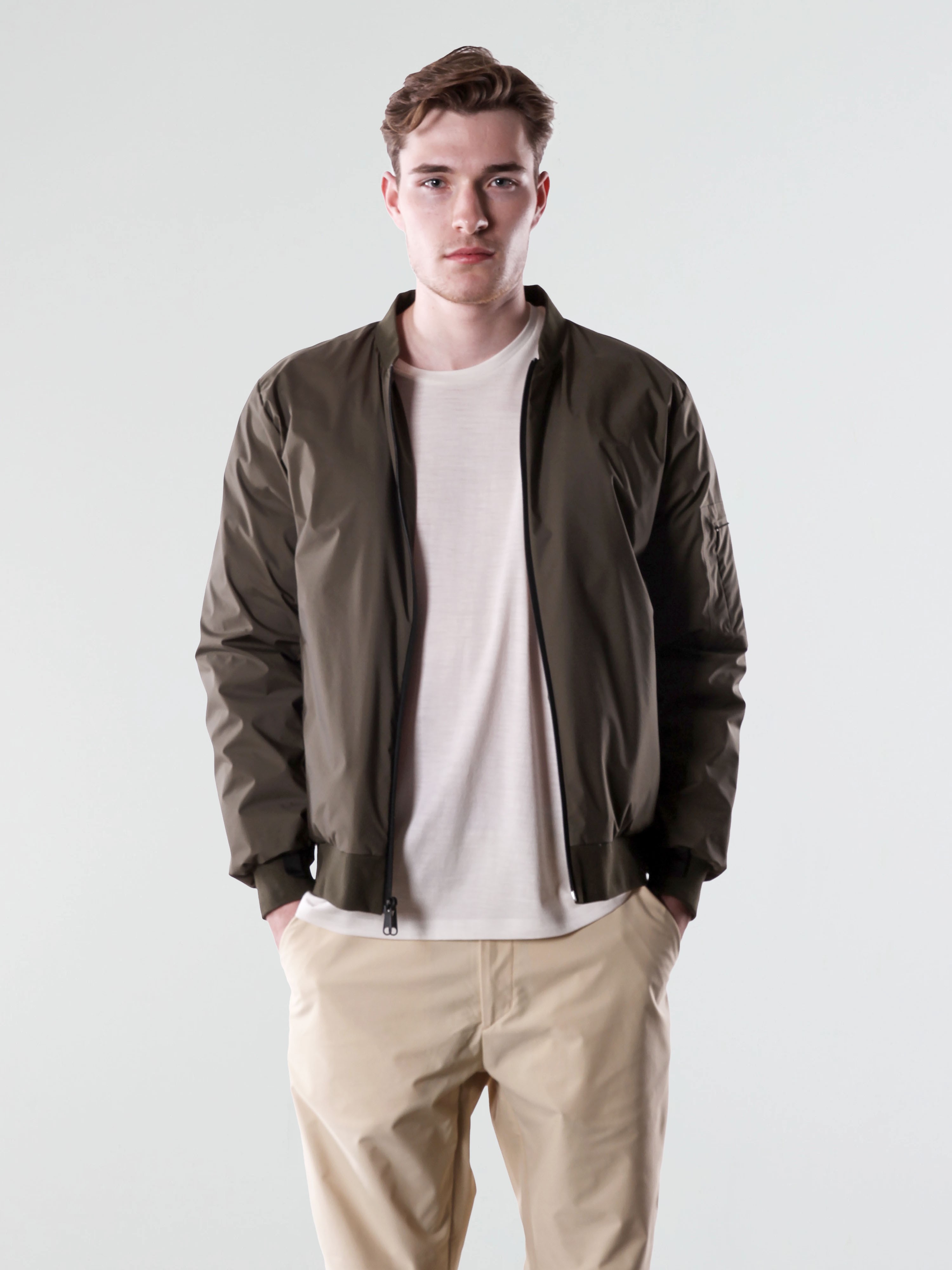 DOUBLE FACE DOWN BOMBER JACKET