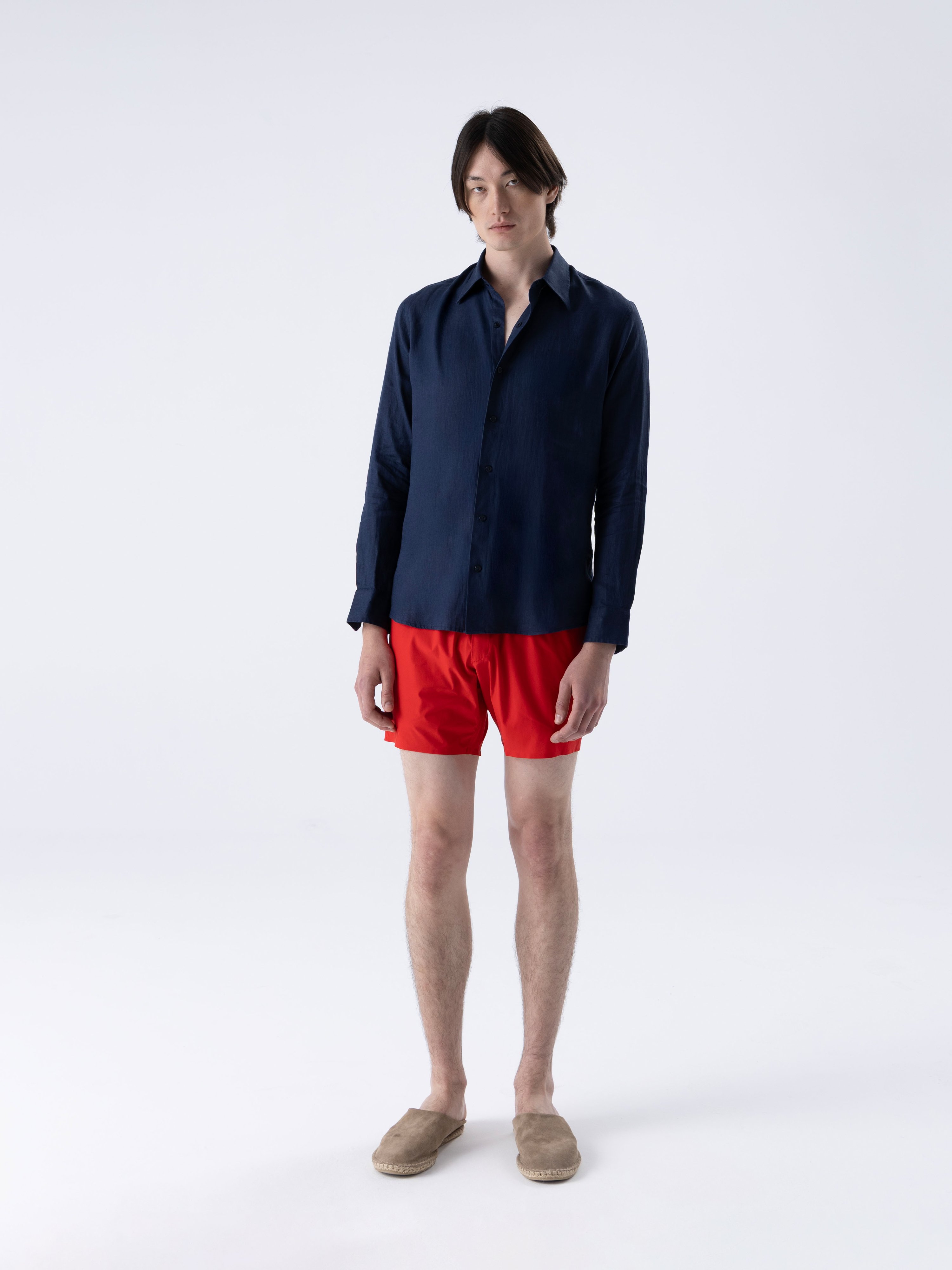 THE LINEN SHIRT - NAVY