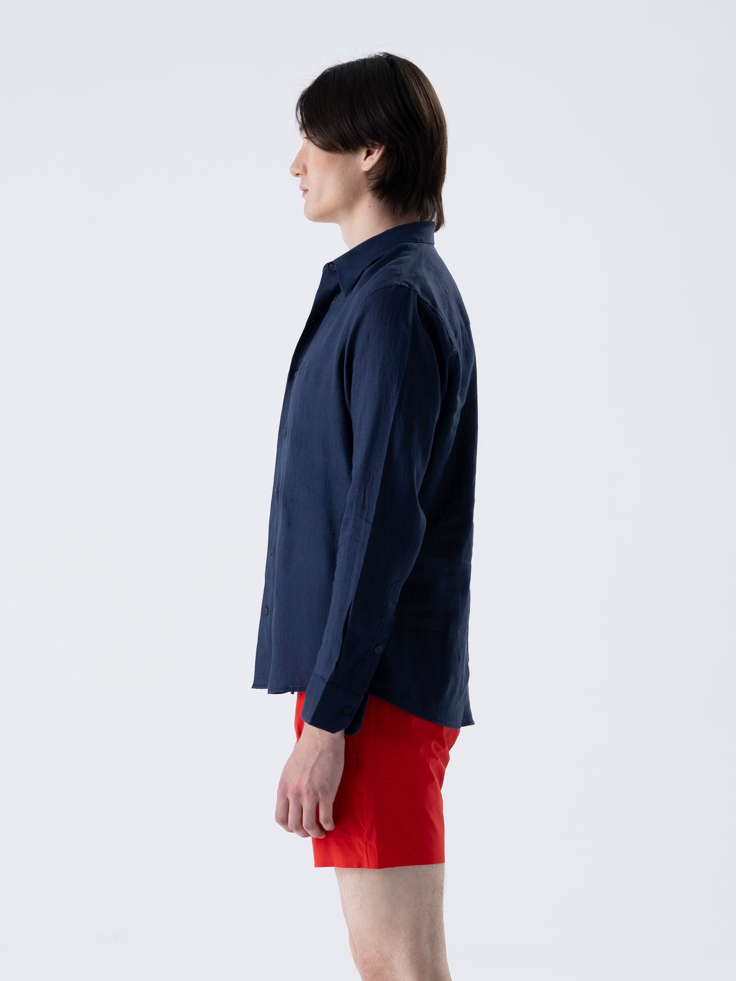 THE LINEN SHIRT - NAVY