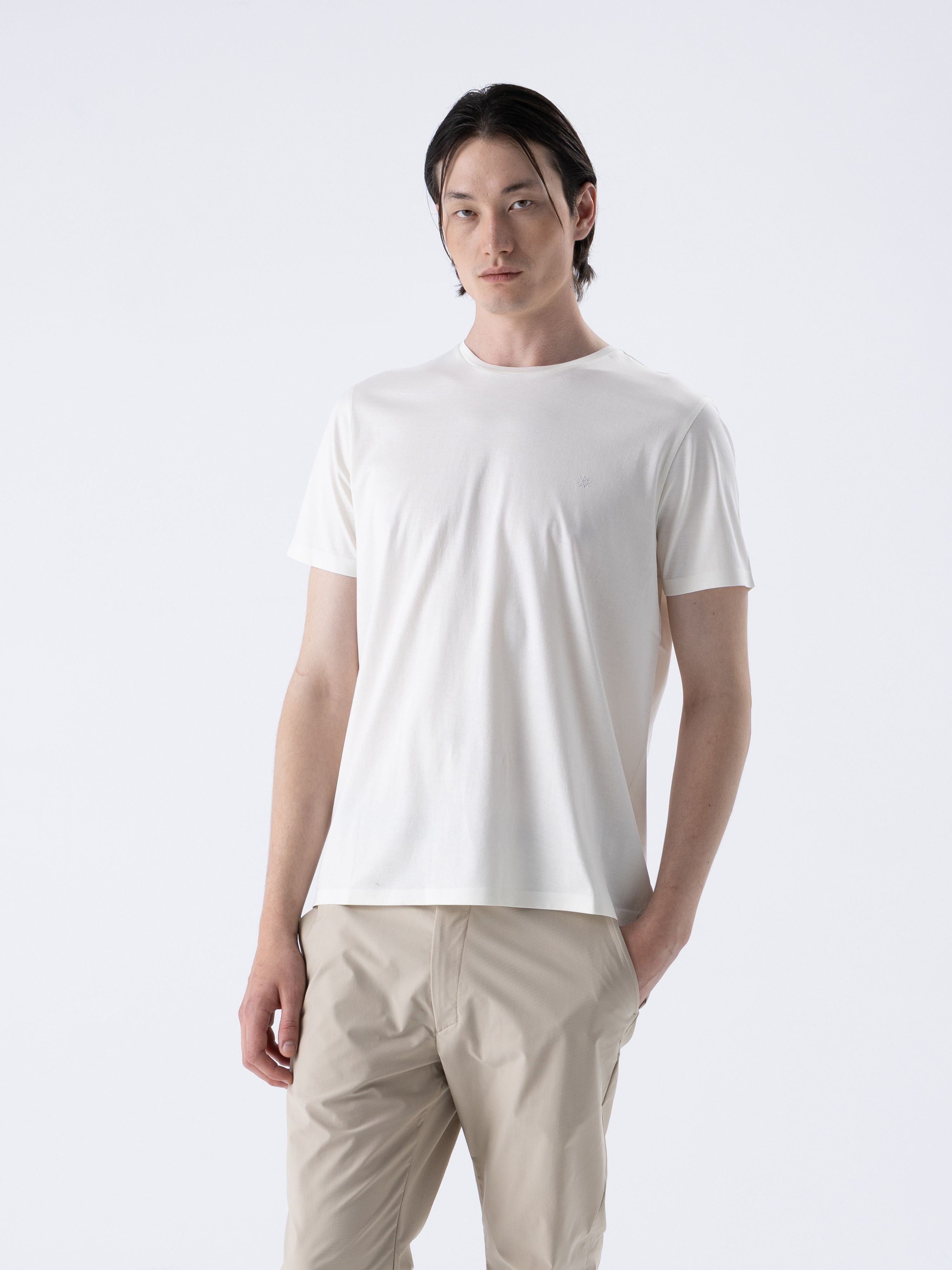 SUPER FINE MERCERIZED TSHIRT - WHITE