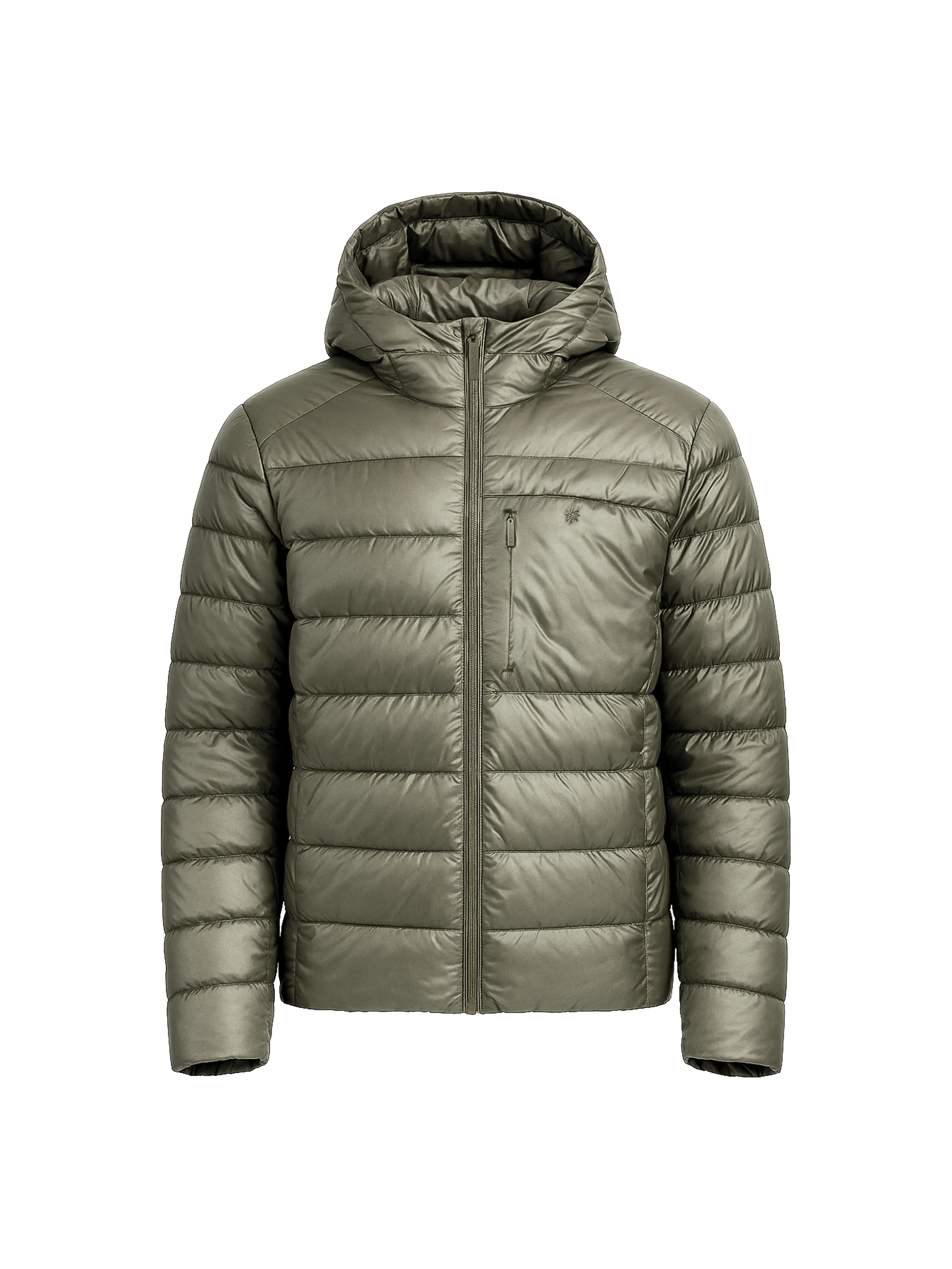 HOODED BOLD DOWN JACKET - BRUMA LIGHT KHAKI