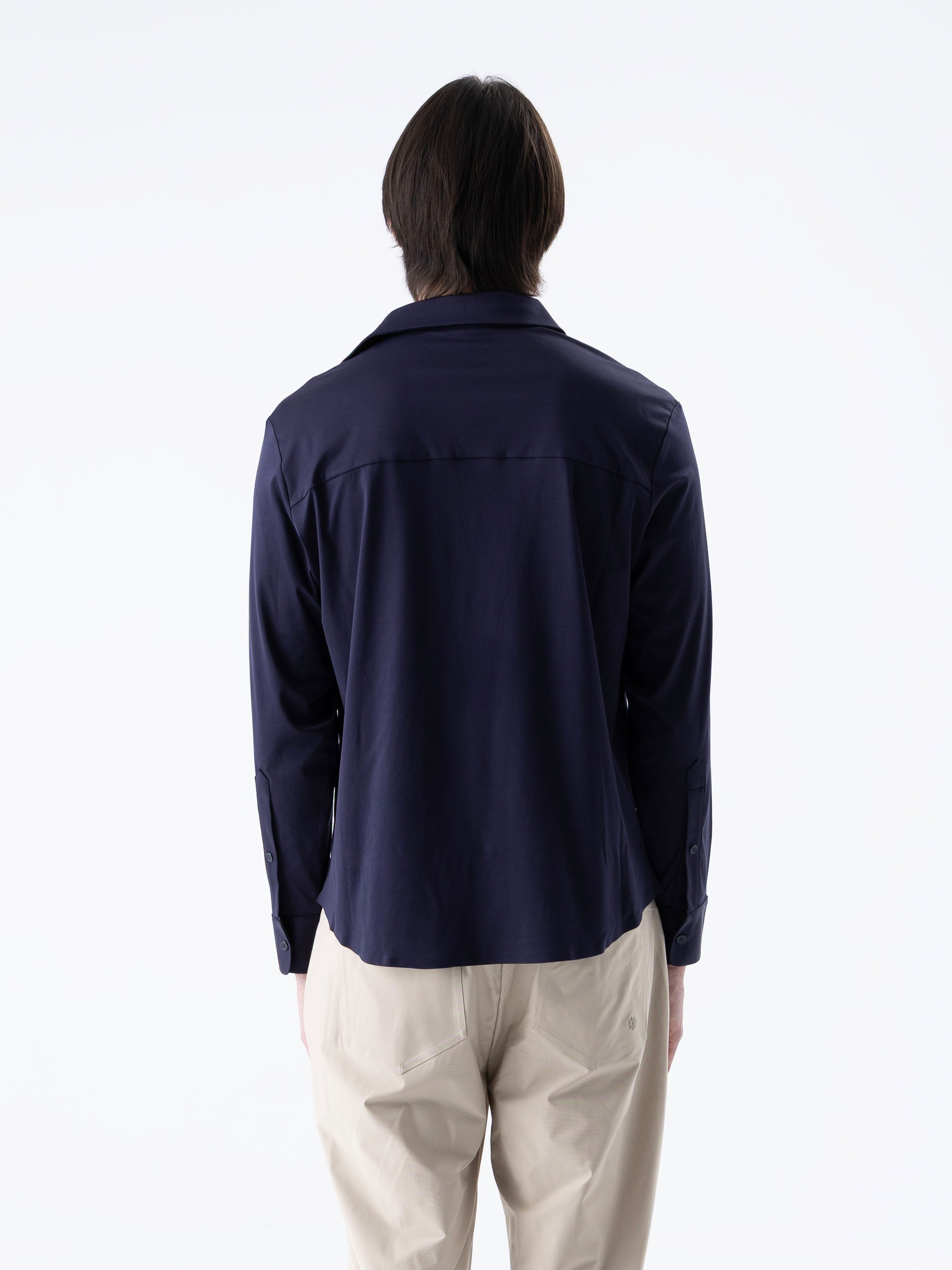 SUPER MERCERIZED LS SHIRT - NAVY