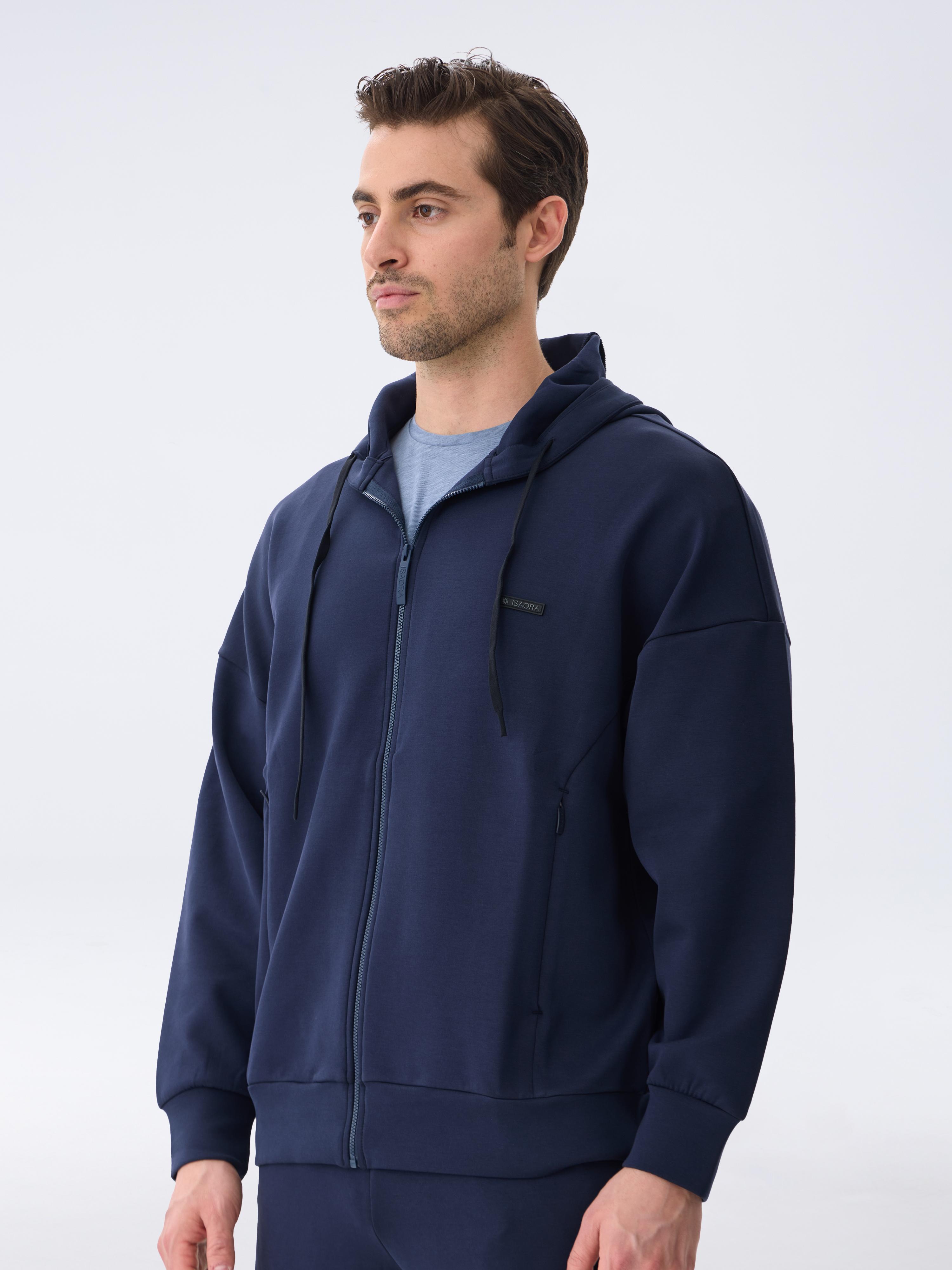 GIZA COTTON SWEAT - NAVY
