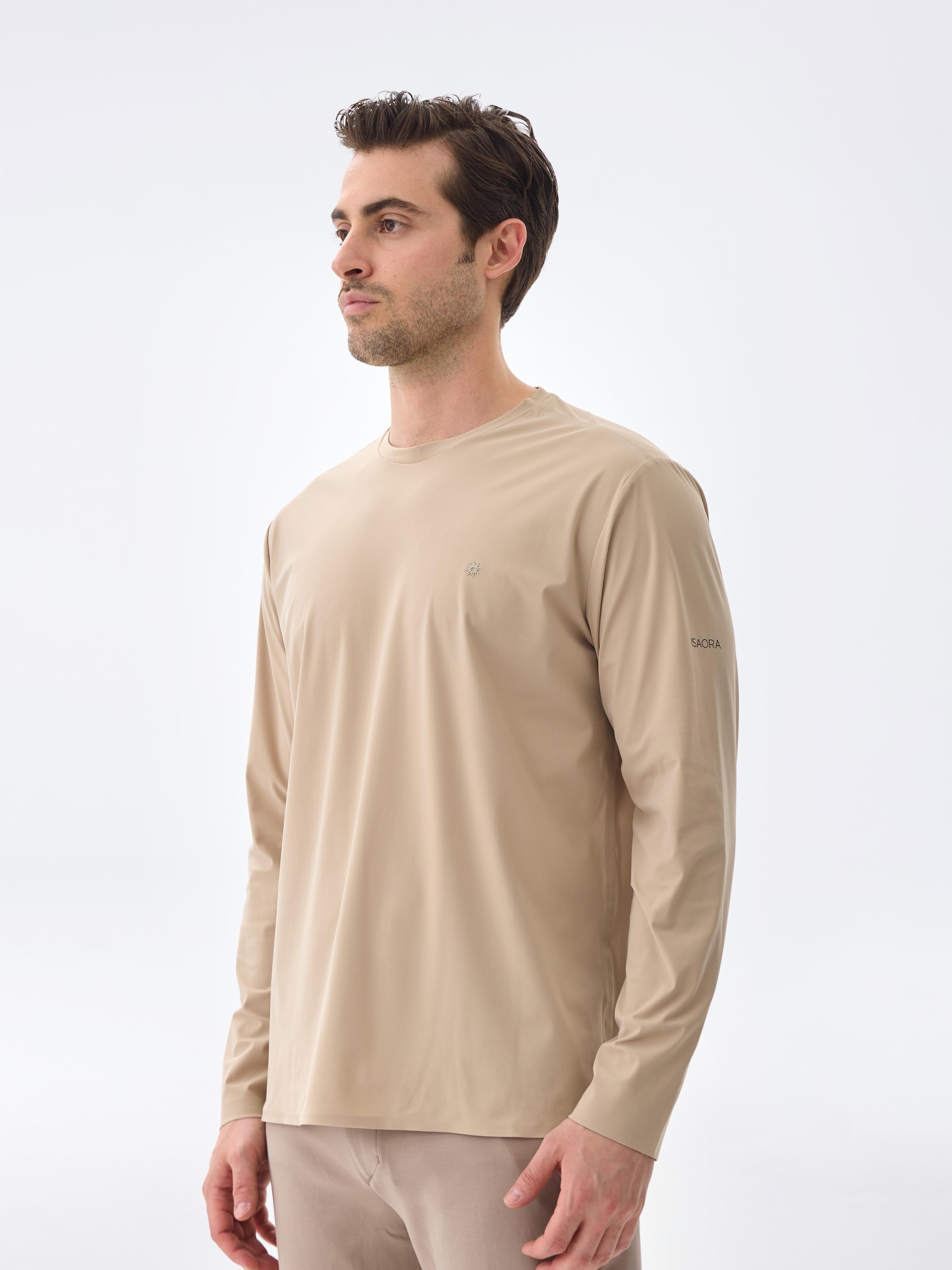 SUPER CREW UZUN KOLLU TİŞÖRT - BEIGE