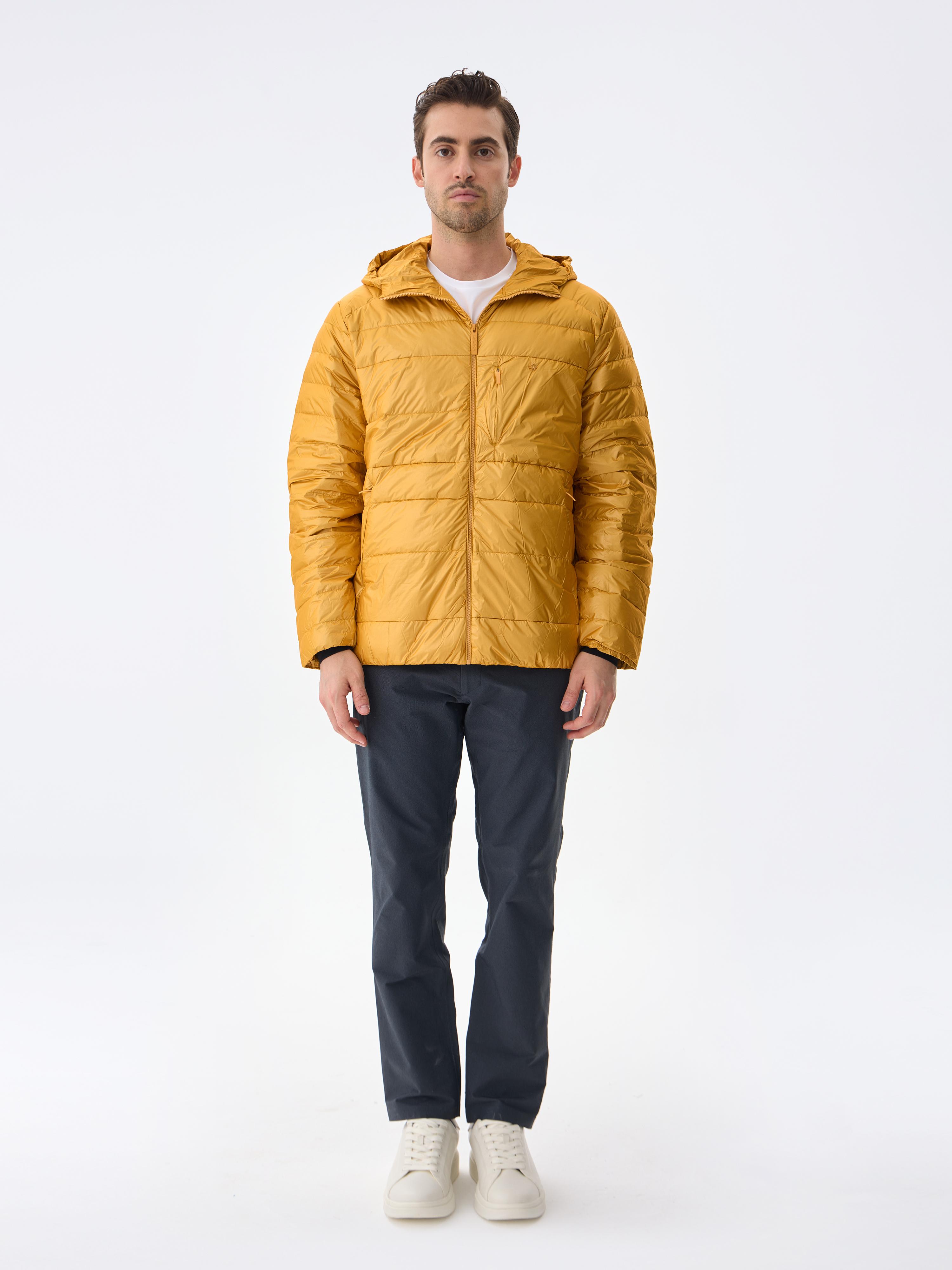 HOODED BOLD DOWN JACKET - RADIANT YELLOW