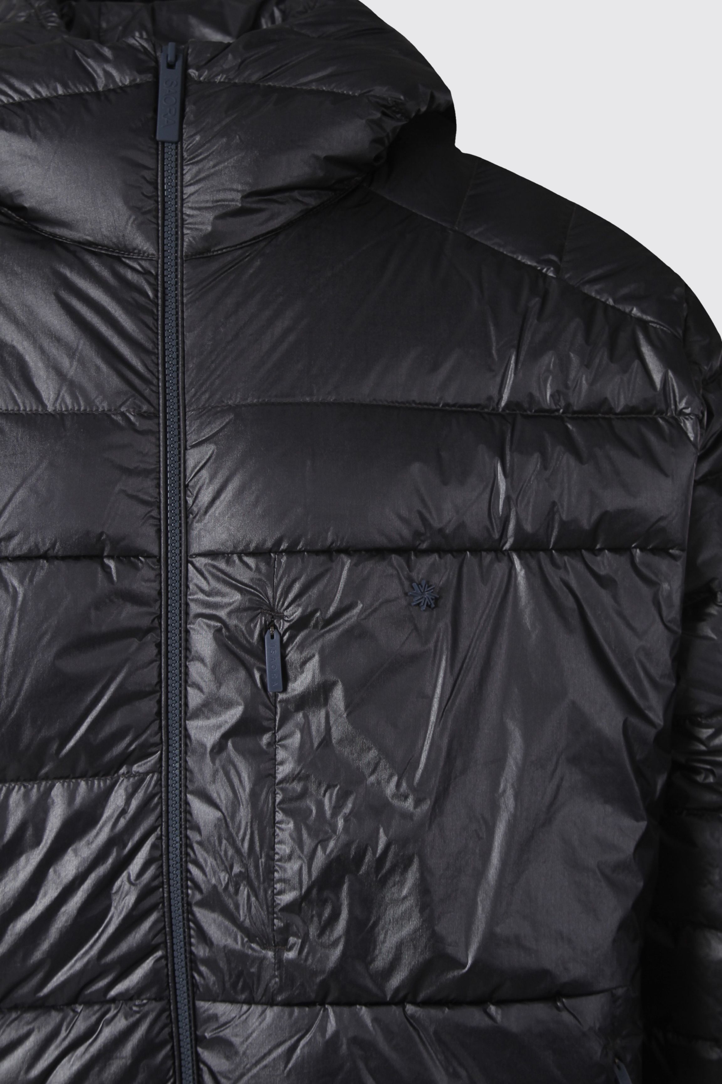 HOODED BOLD DOWN JACKET - NAVY