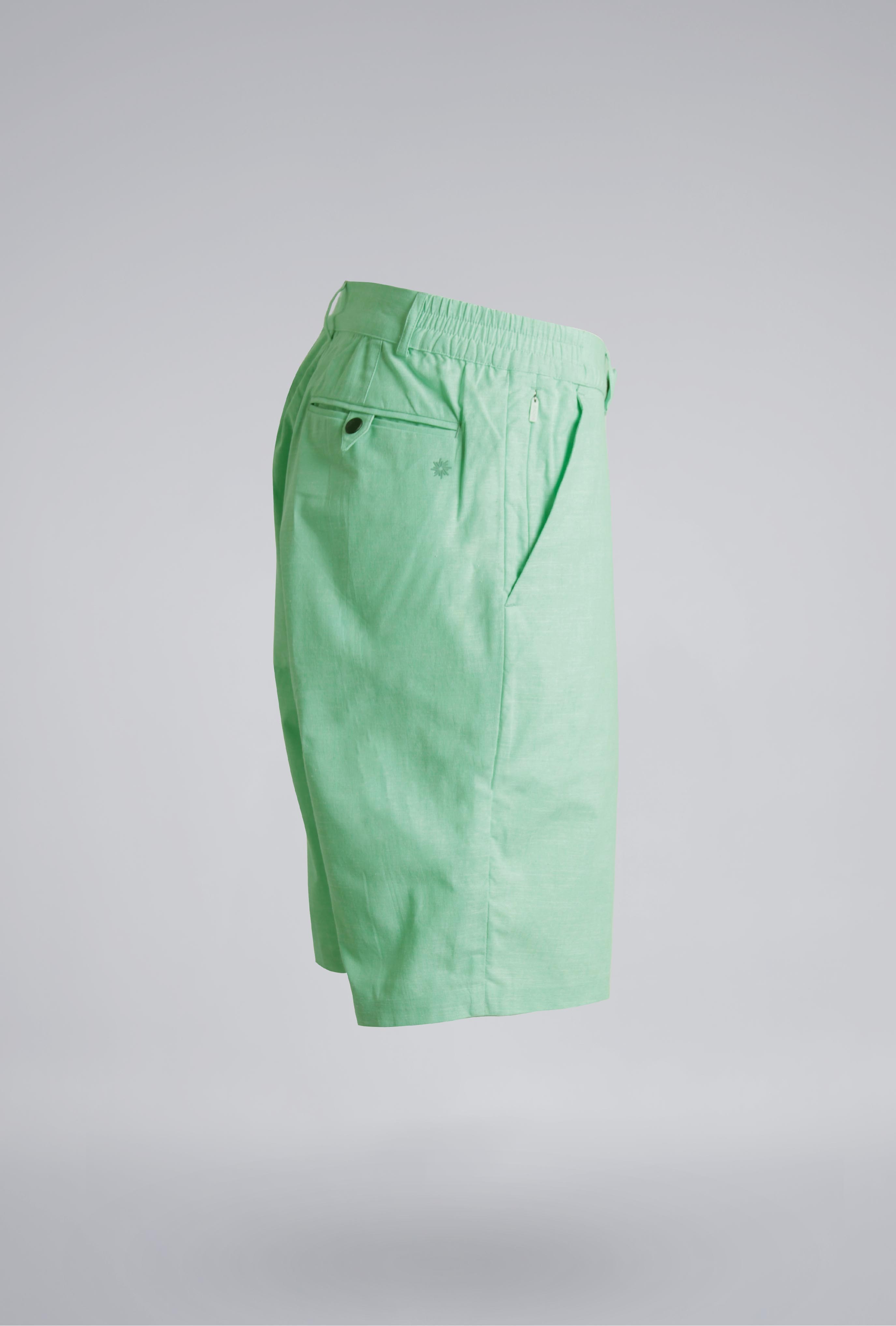 PERFORMANCE LINEN SHORT - SPRING GREEN