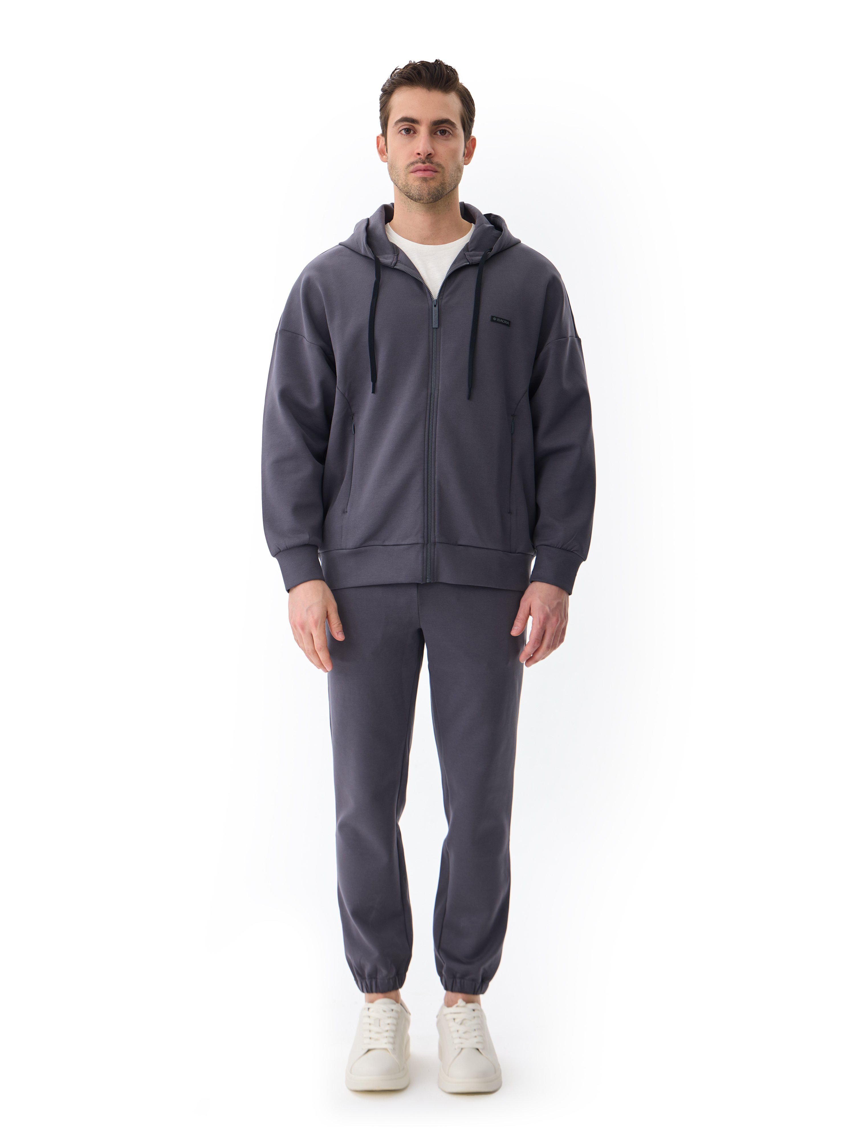 GIZA COTTON SWEAT - DARK GREY