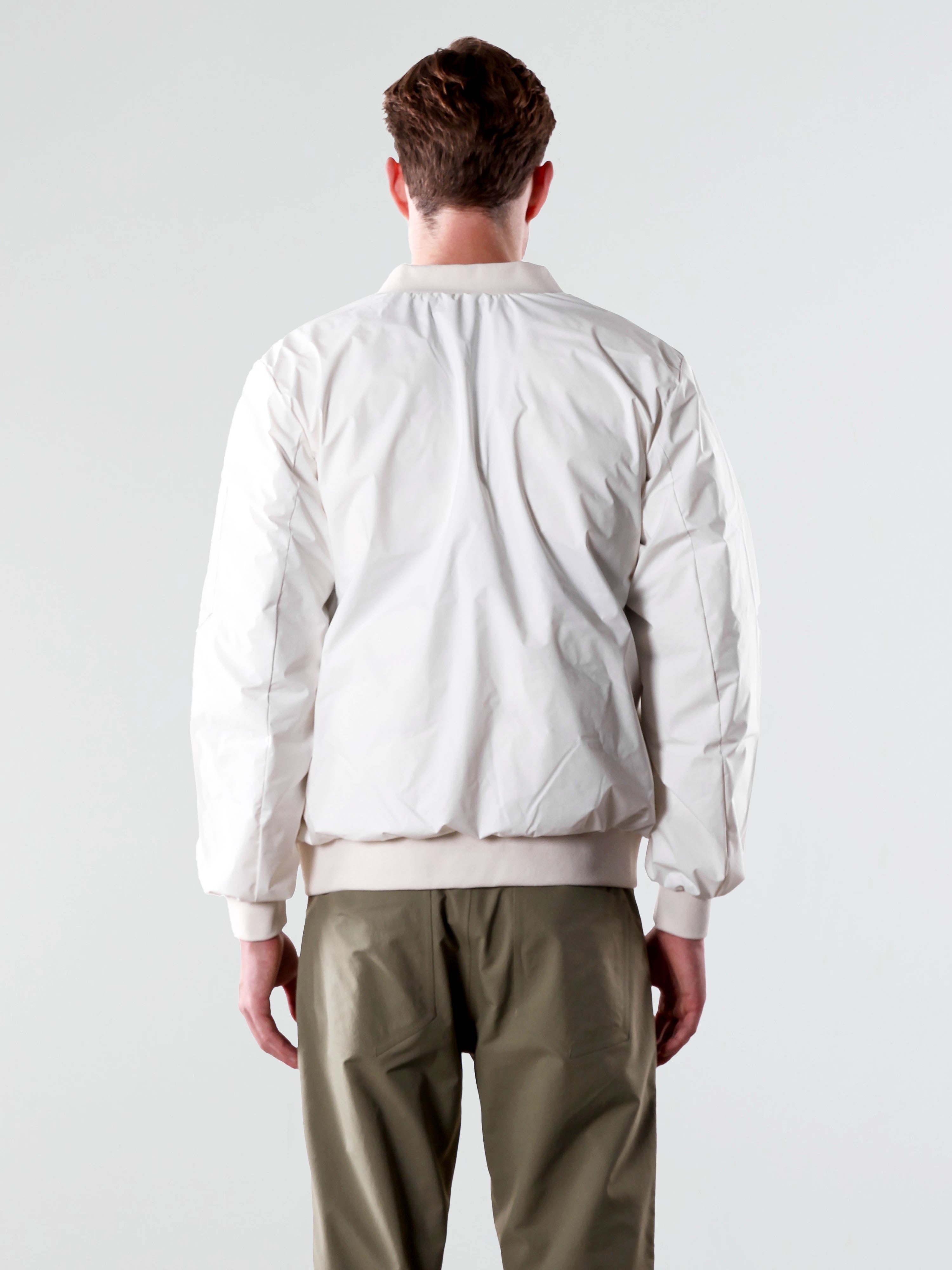 KAZ TÜYÜ ÇİFT TARAFLI BOMBER - SUBTLE WHITE