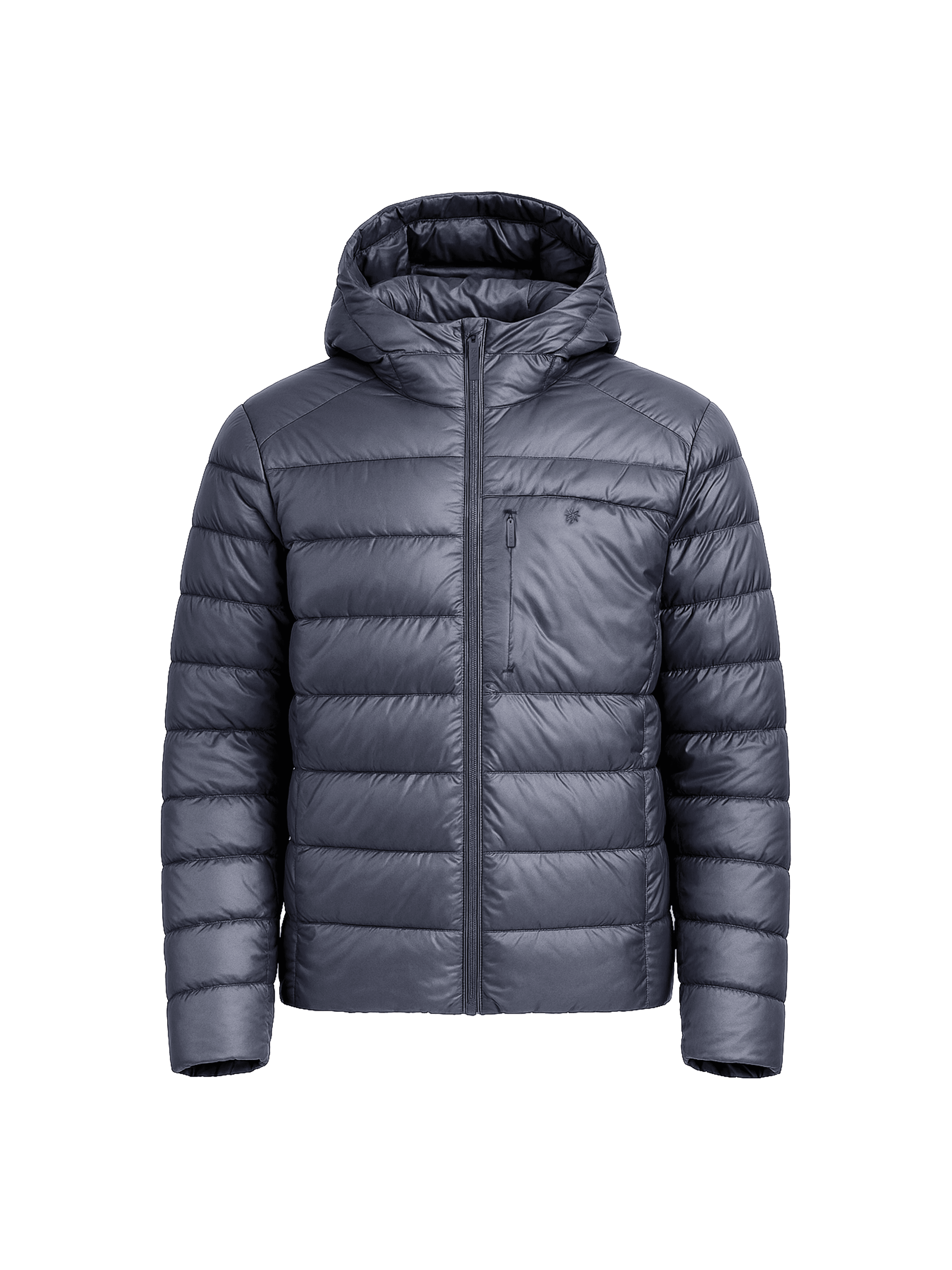 HOODED BOLD DOWN JACKET - NAVY