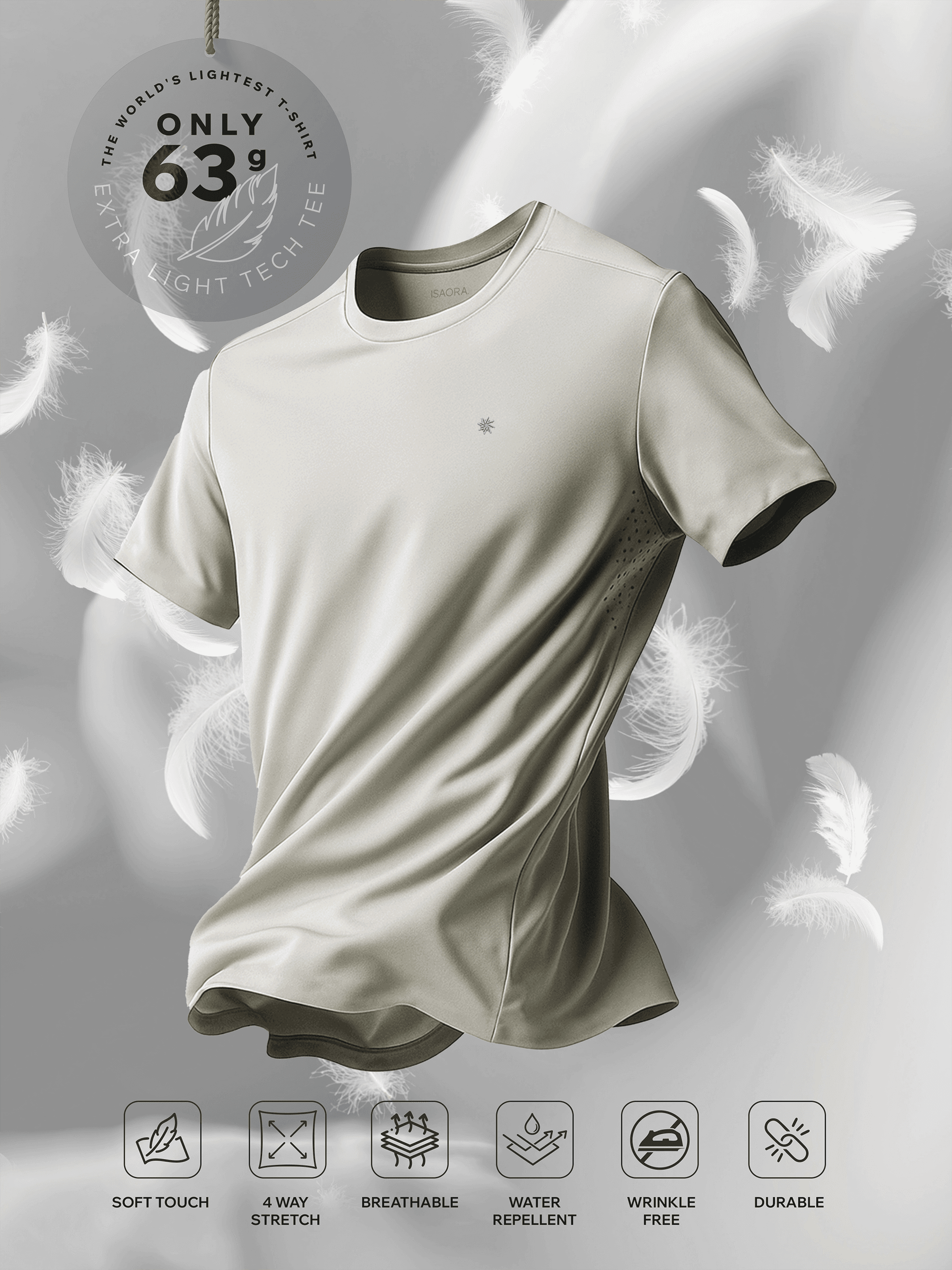EXTRA LIGHT TECH TEE - BEIGE