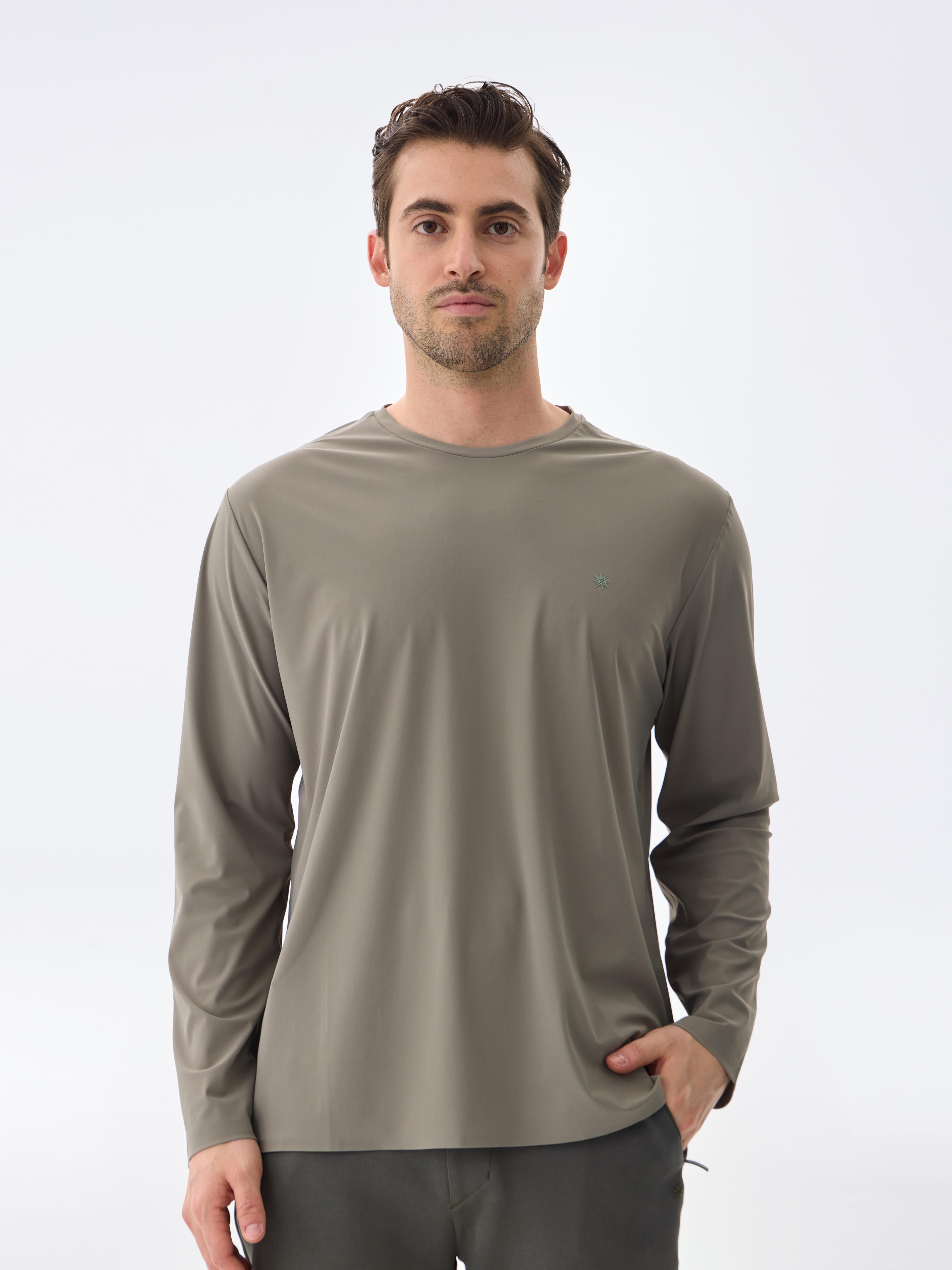 SUPER CREW LS T-SHIRT - KHAKİ