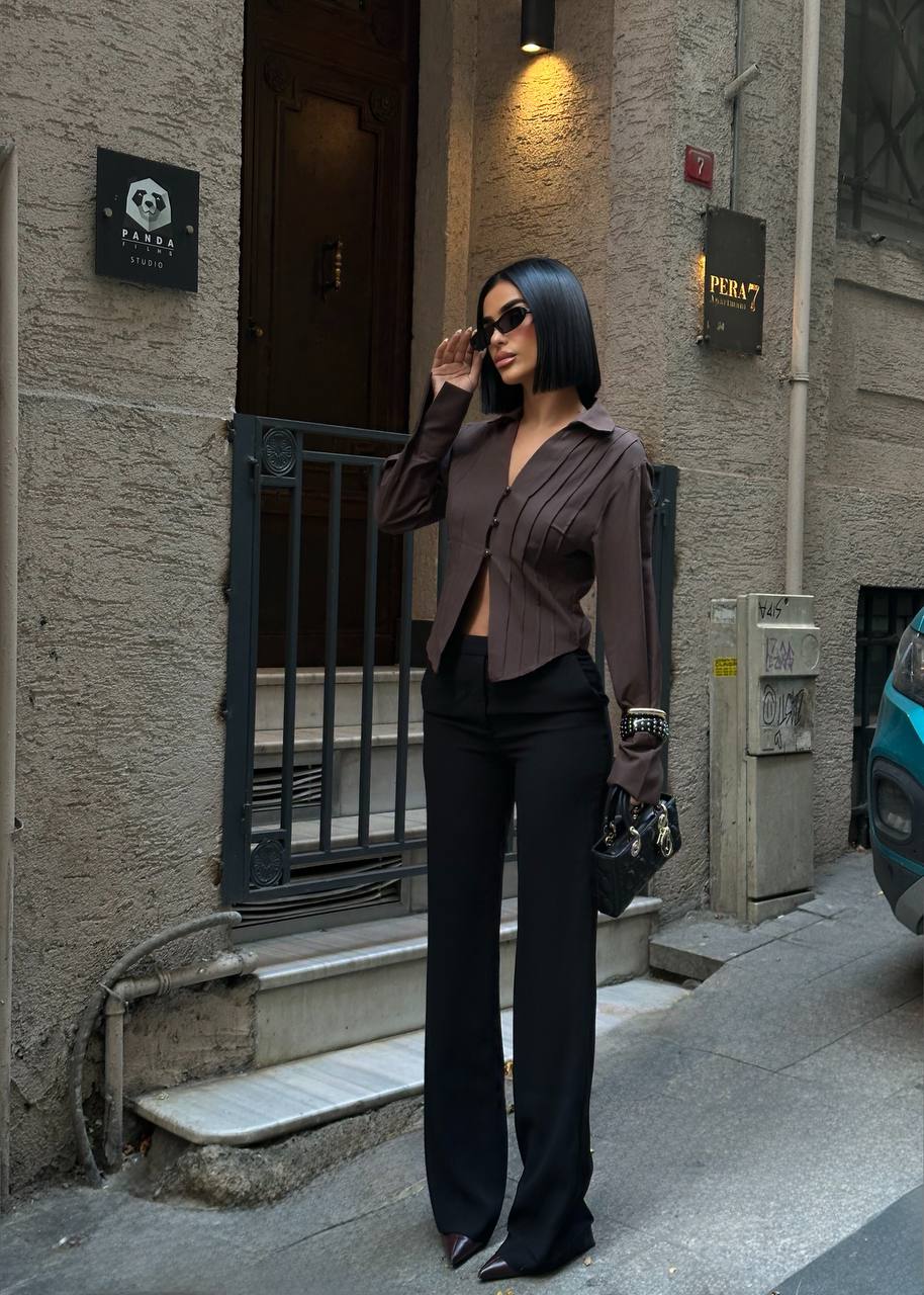 Pleated Noir - Kahverengi main variant image