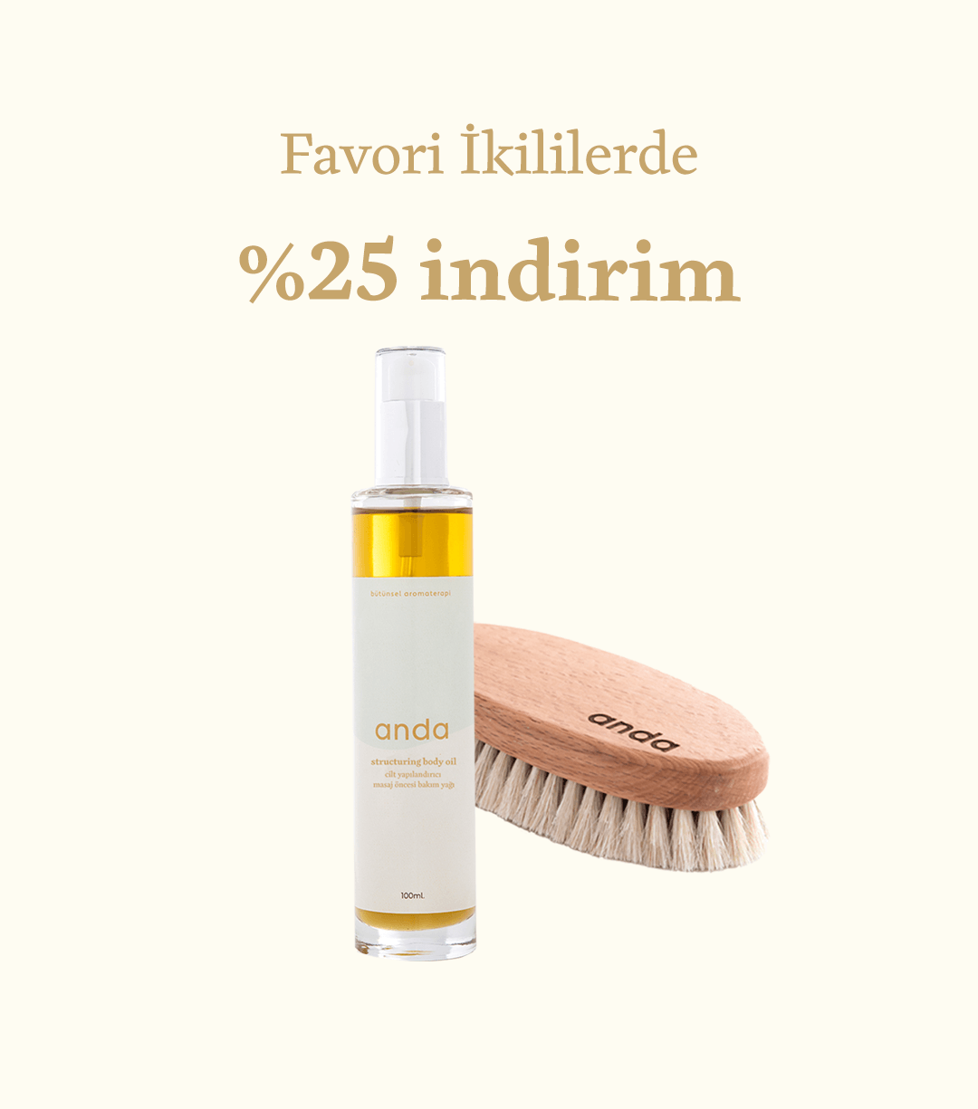 Structuring Body Oil & Doğal At Kılı Fırça