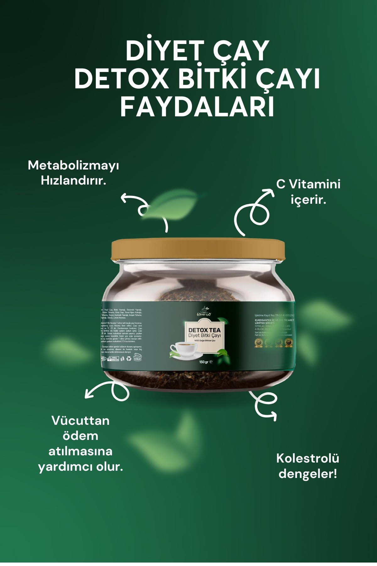 dyt Diyet çay Kilo vermeye yardımcı Detox bitki çayı