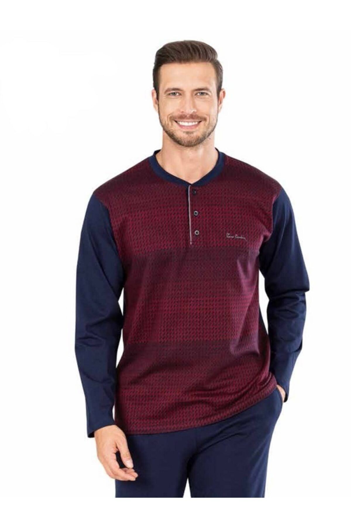 Pierre Cardin Çeyizlik Kutulu Jakarlı Erkek Pijama Takımı 5468