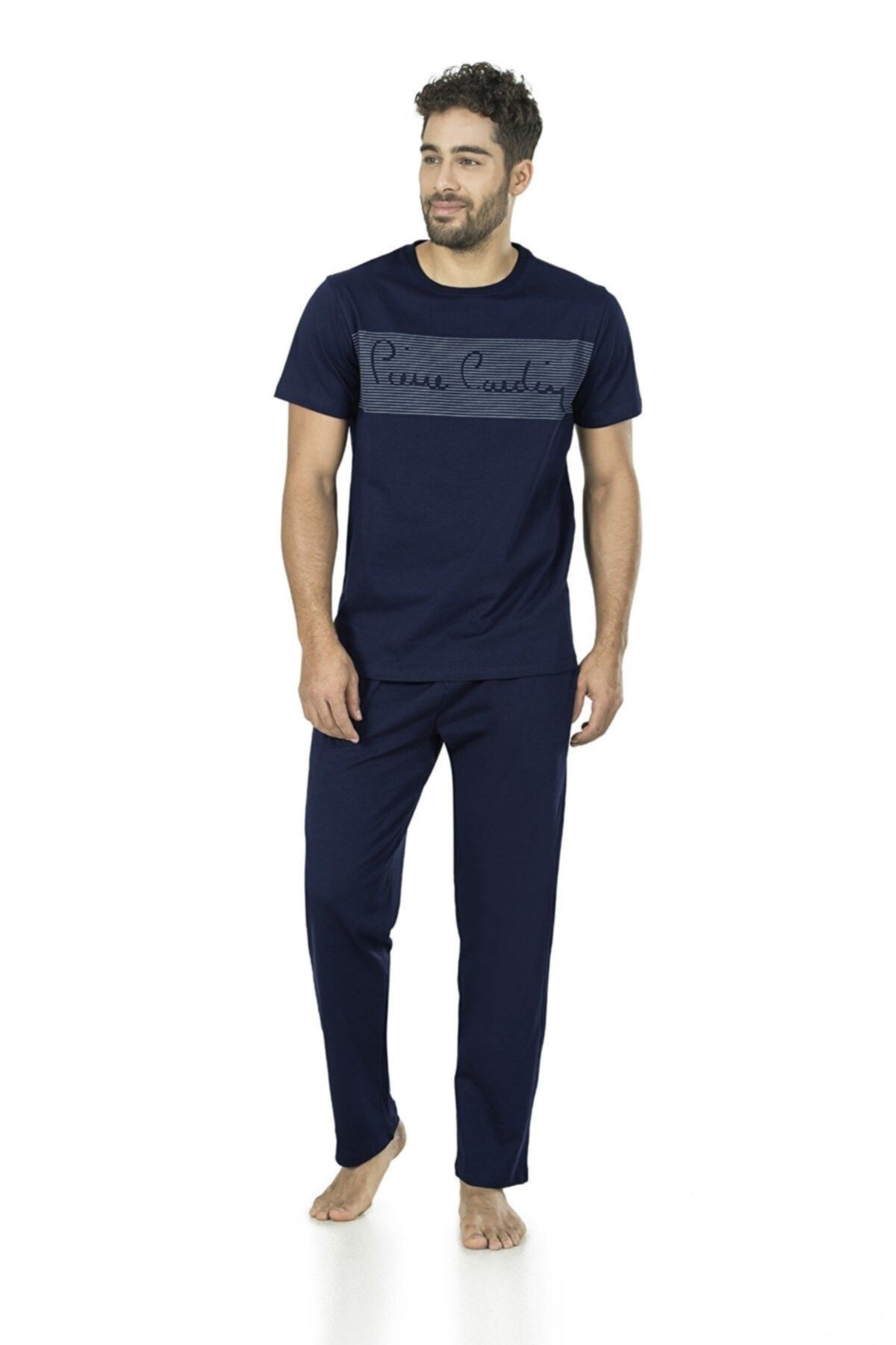 Erkek Baskılı Kısa Kollu Penye Pijama Takımı-5460