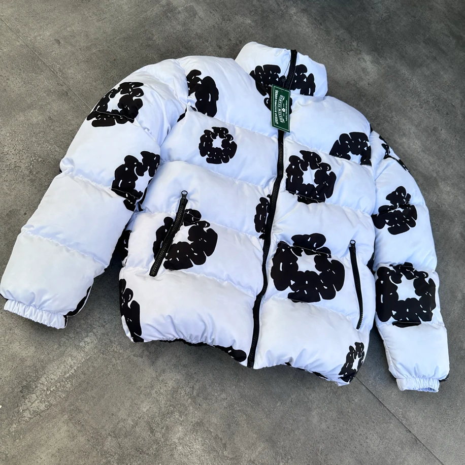 Oversize Papatya Beyaz Şişme Mont