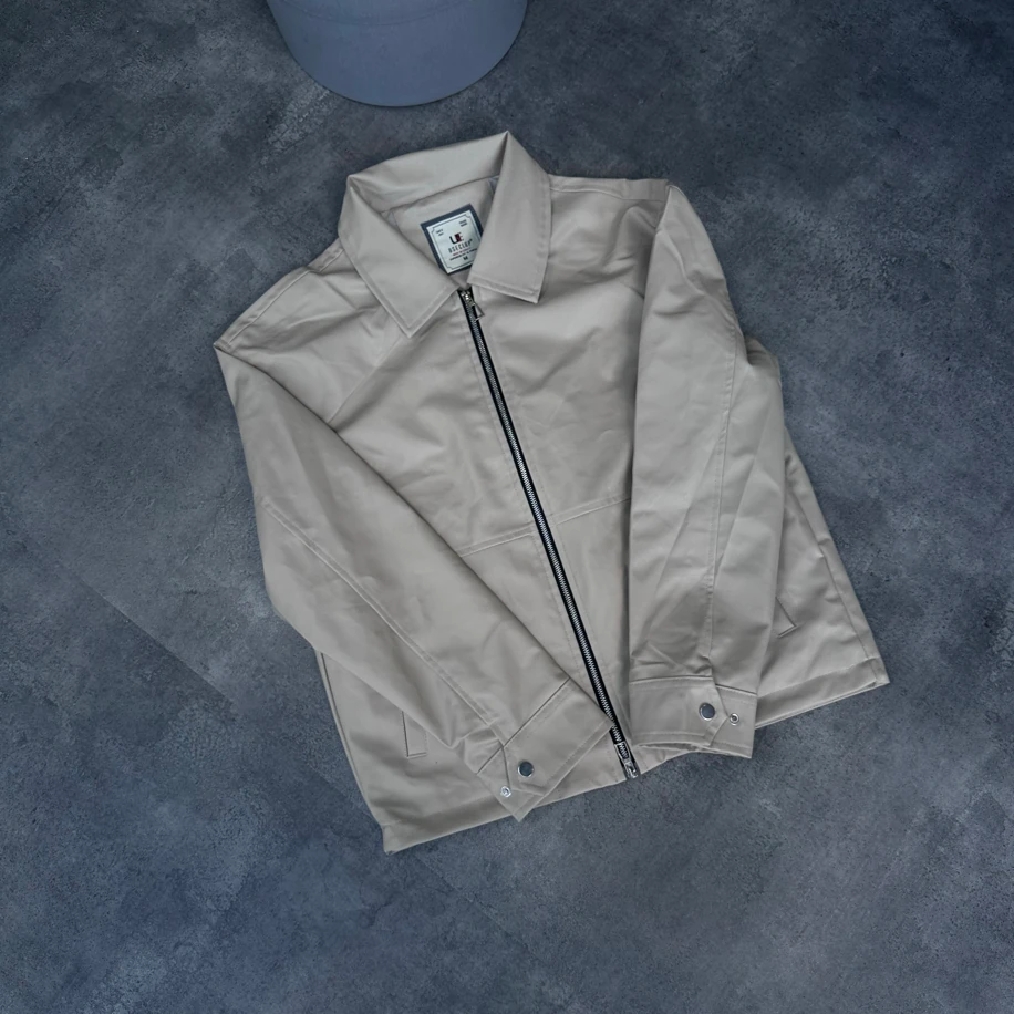 Krem deri ceket (suni deri)