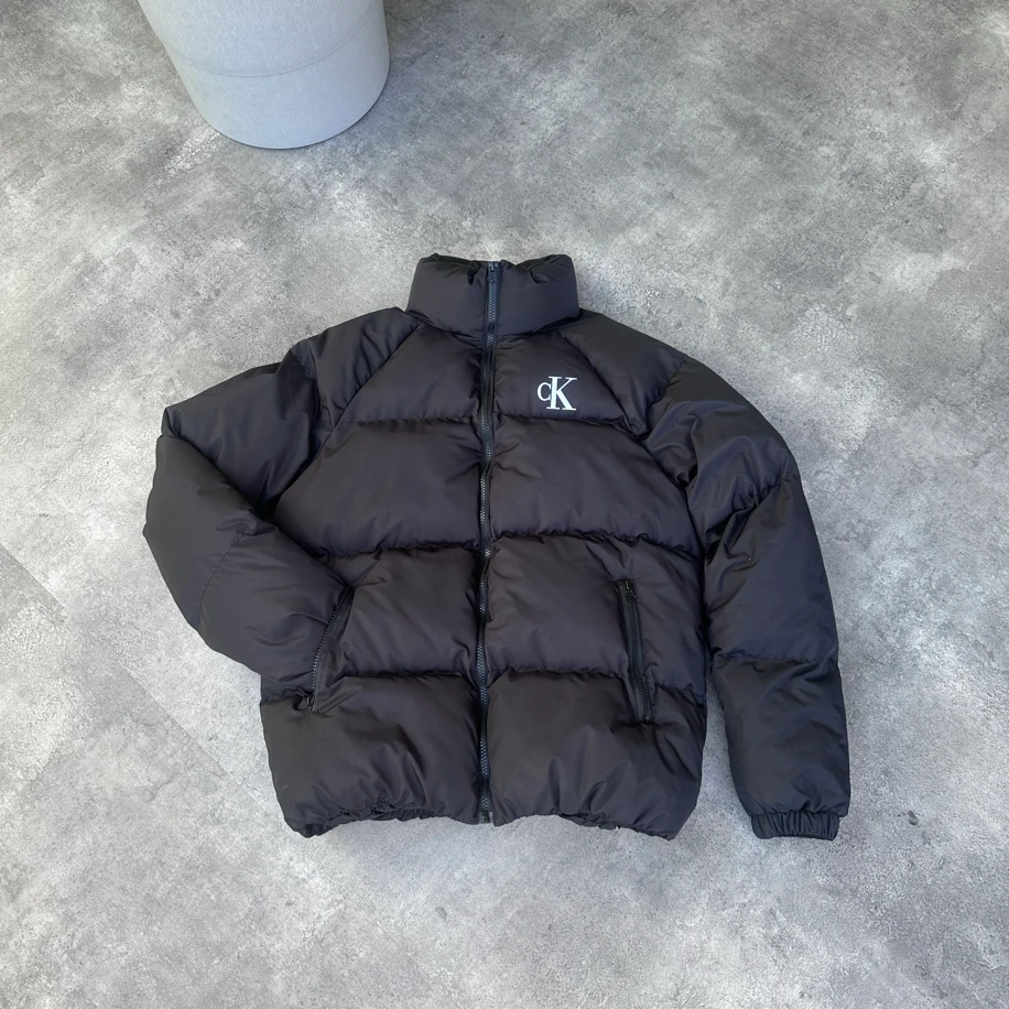 Oversize Ck Siyah Şişme Mont