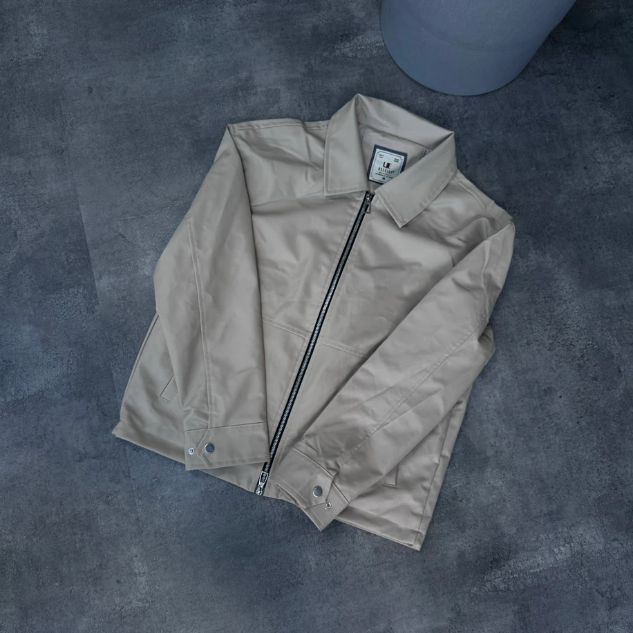 Krem deri ceket (suni deri)