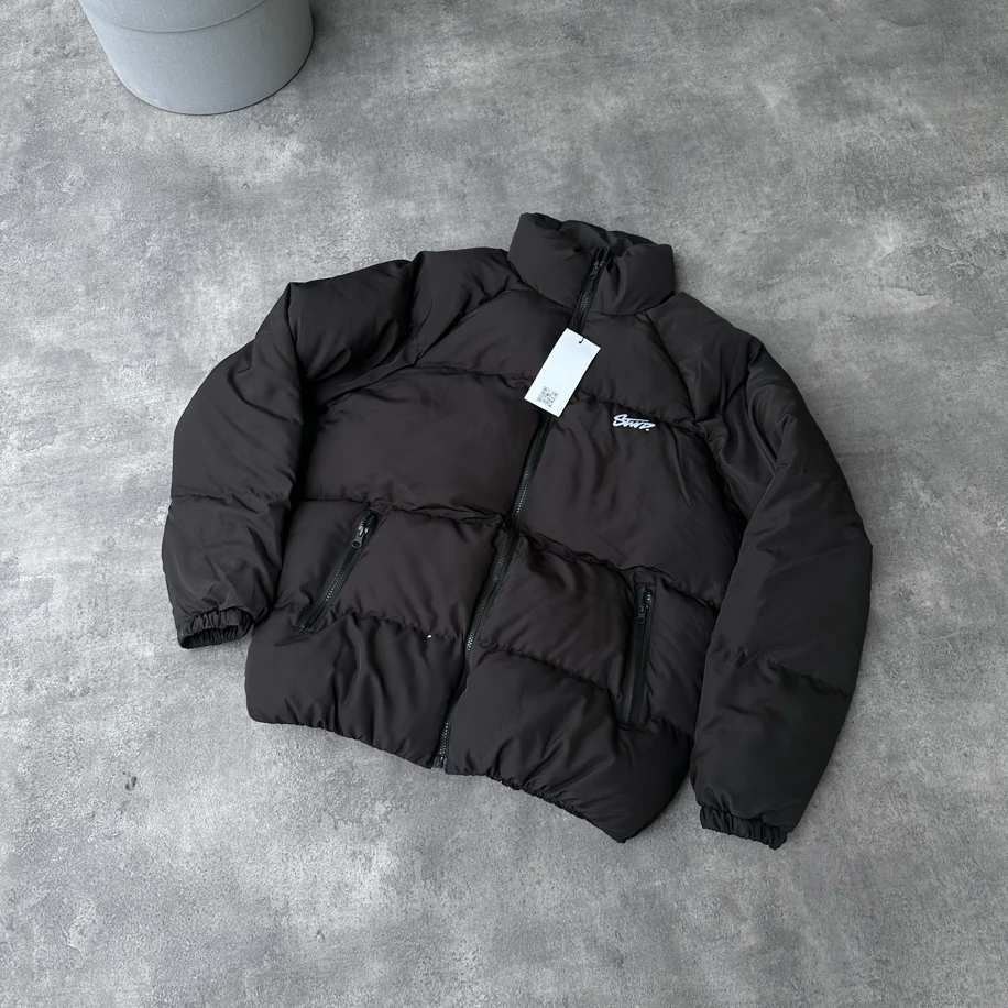 Oversize Stvd Siyah Şişme Mont