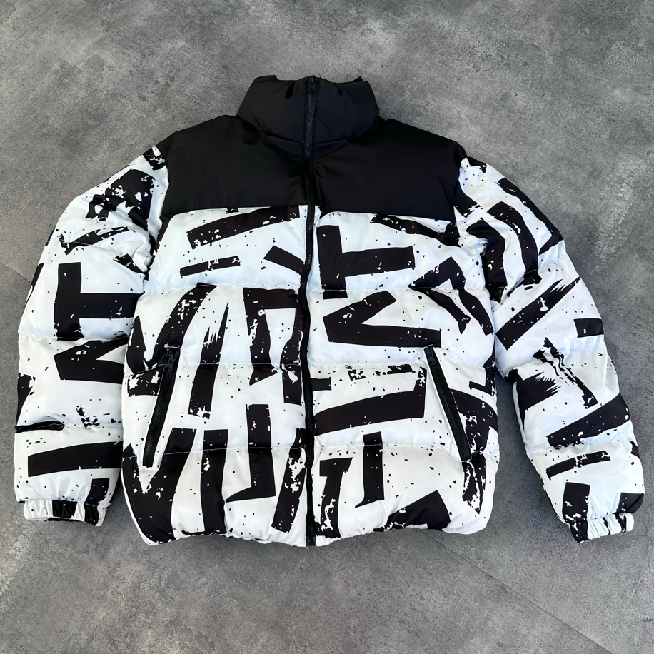 Oversize VT Baskı Şişme Mont