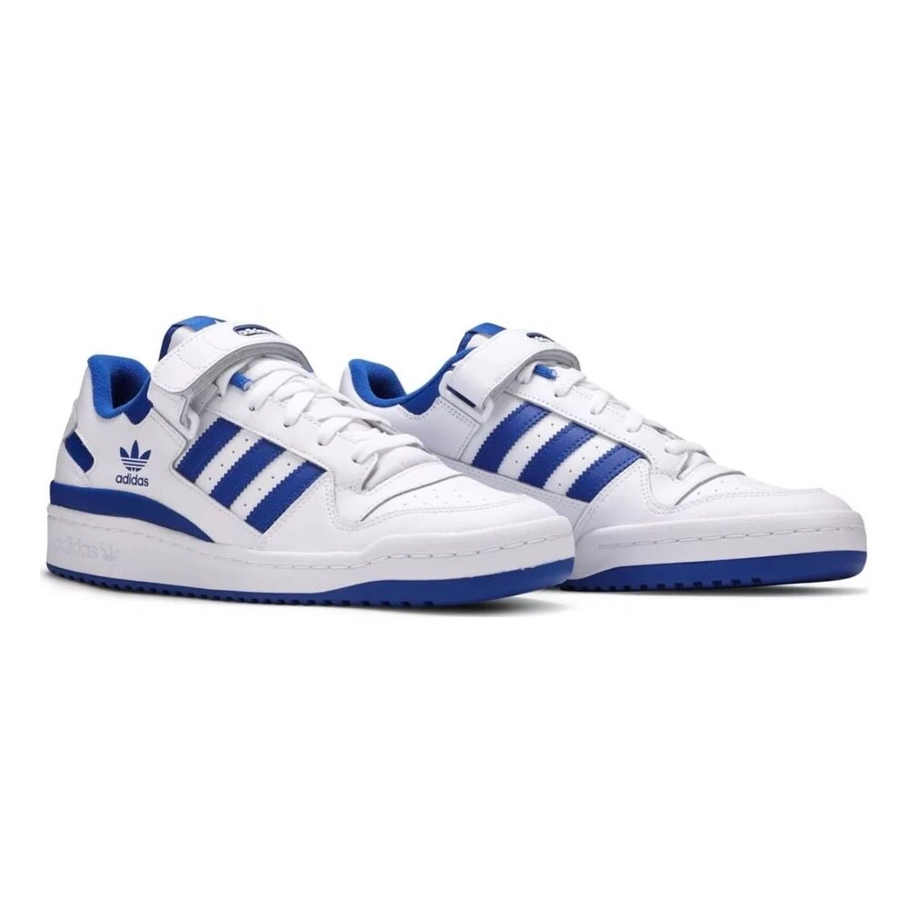 Adidas forum low White blue