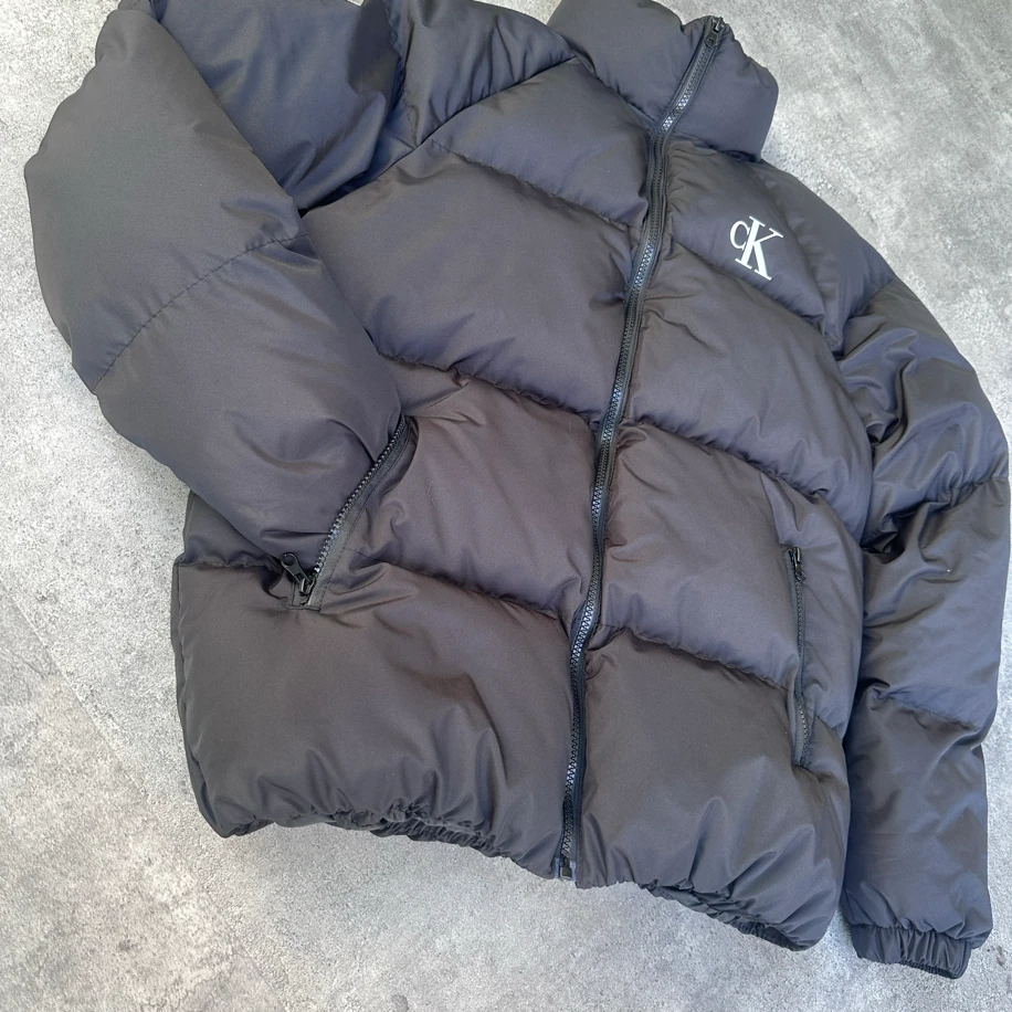 Oversize Ck Siyah Şişme Mont